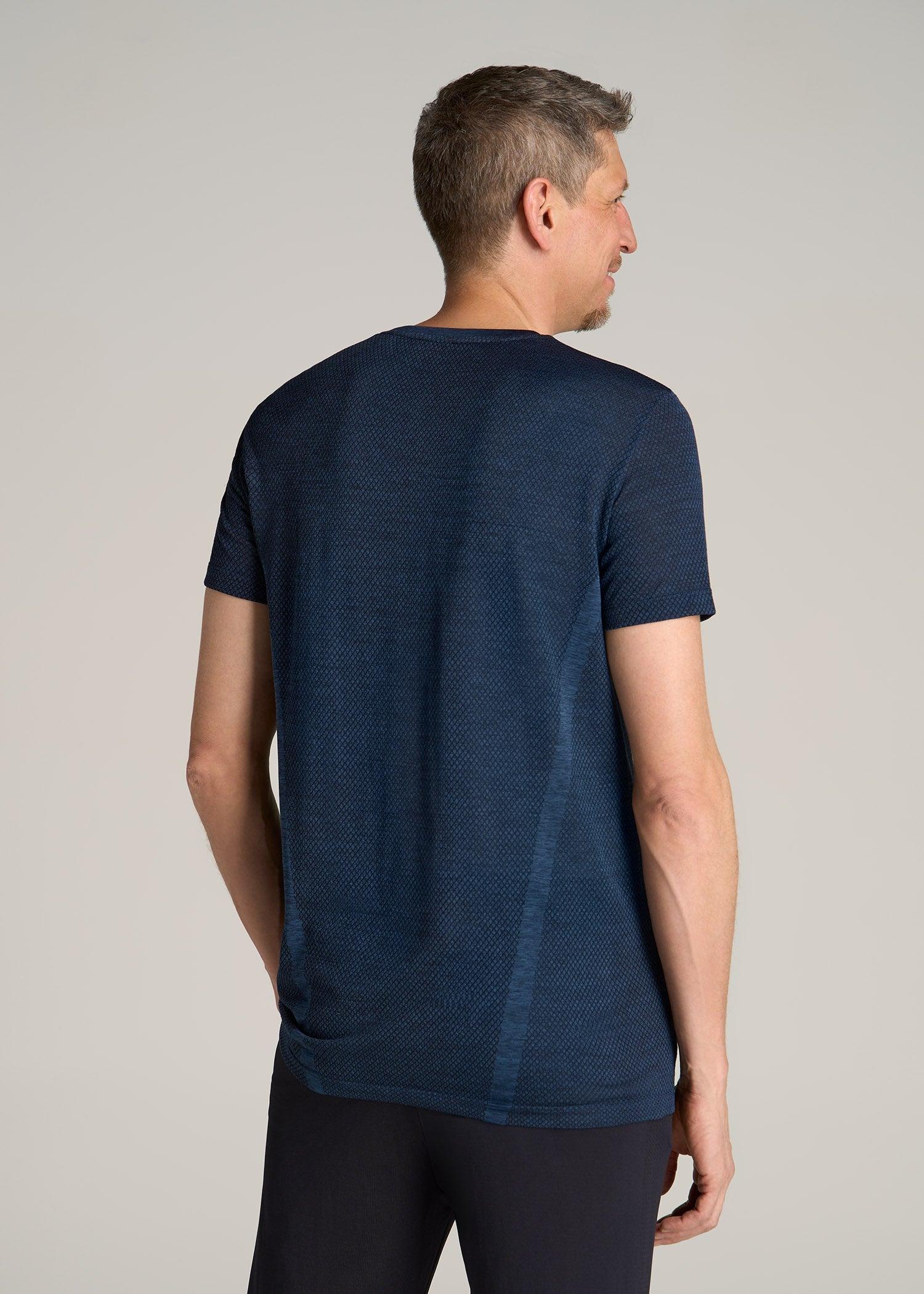 A.T. Performance Modern Fit Engineered Athletic Tee for Tall Men in Navy Mix Male Product Image