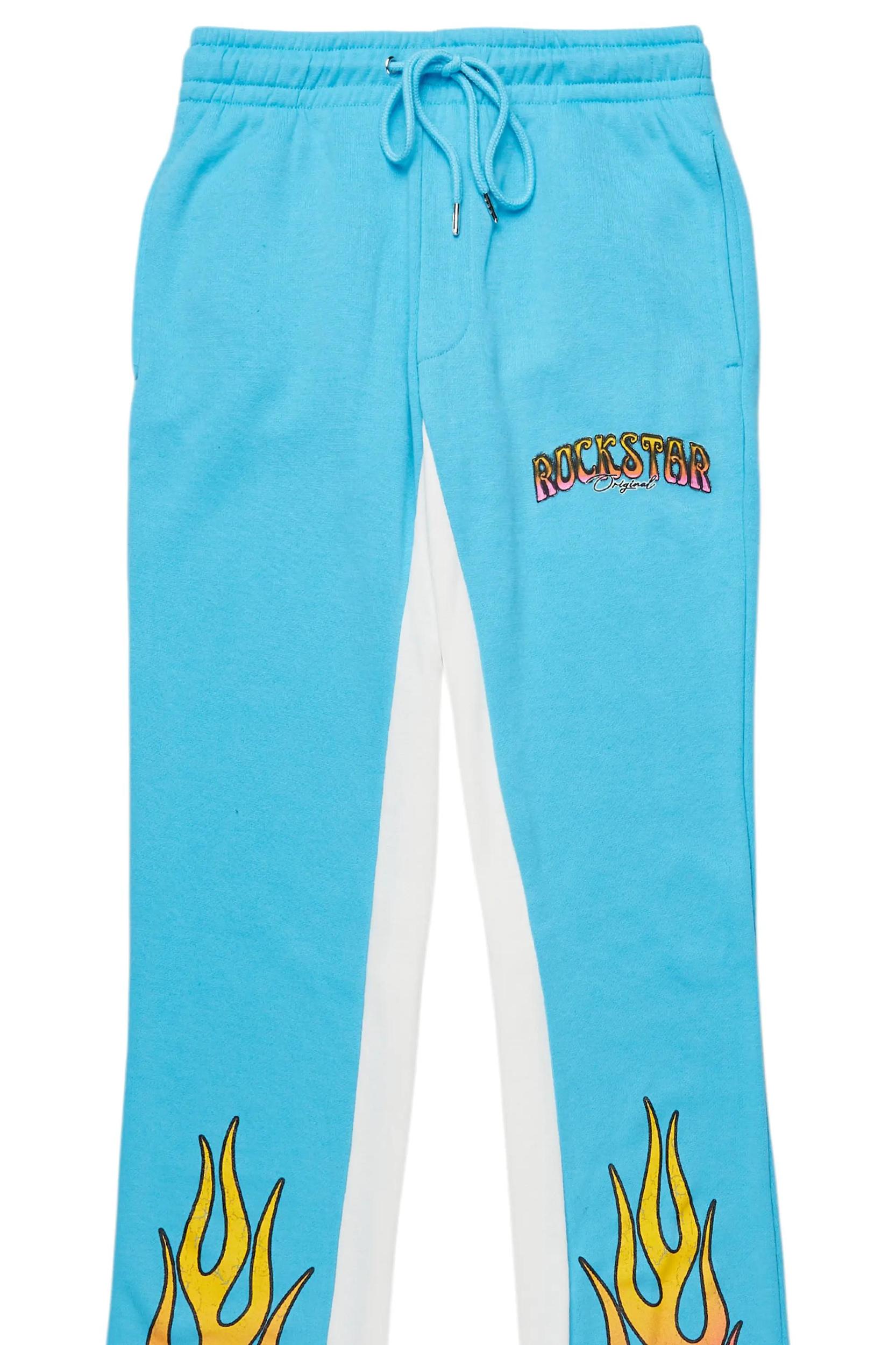 Quito Blue Graphic Baggy Pant Male Product Image