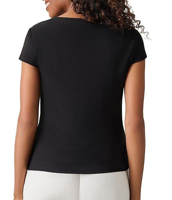 Kasper Petite Size Cowl Neck Cap Sleeve Top Product Image