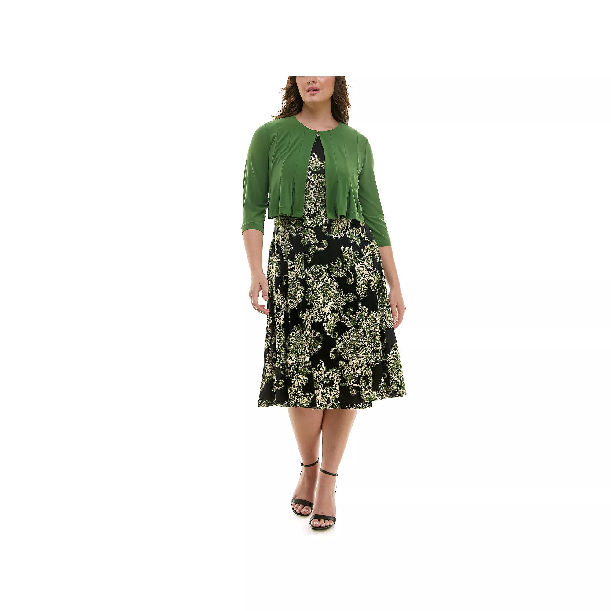 Women's Danny & Nicole 2-pc. Cardigan & Dress Set,  Product Image