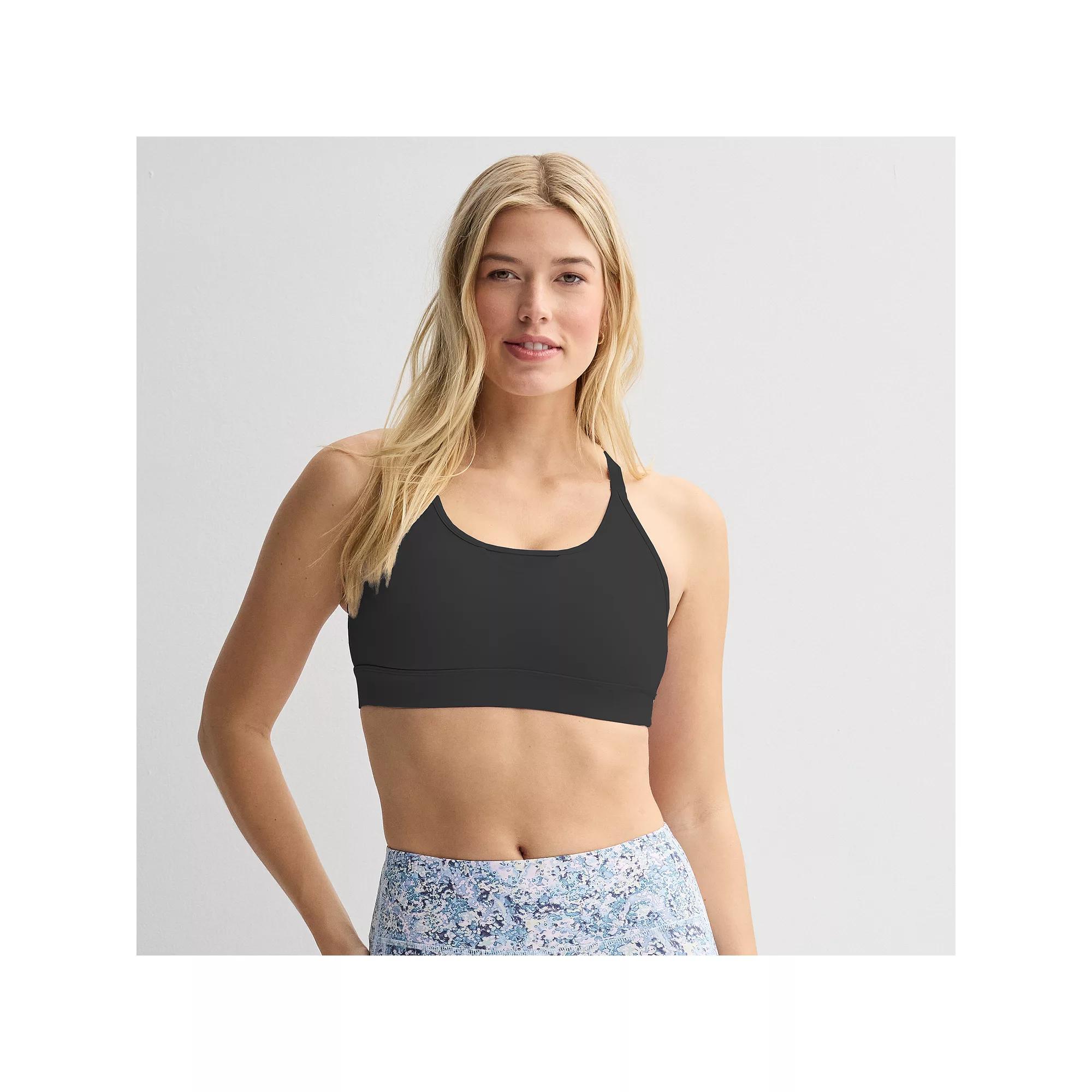Women's Tek Gear® Ultrastretch Adjustable Mesh Sports Bra, Size: Medium, Mineral Black Product Image