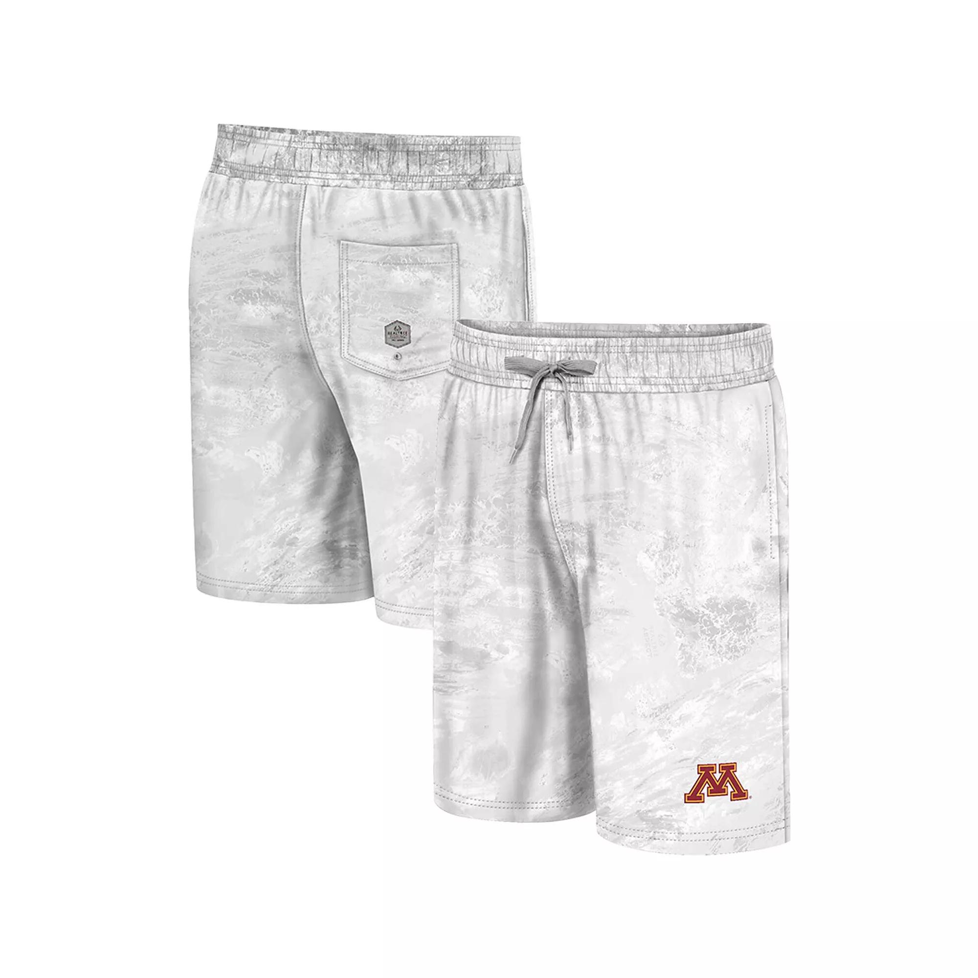 Men's Colosseum White Minnesota Golden Gophers Realtree Aspect Ohana Swim Shorts, Size: 2XL Product Image