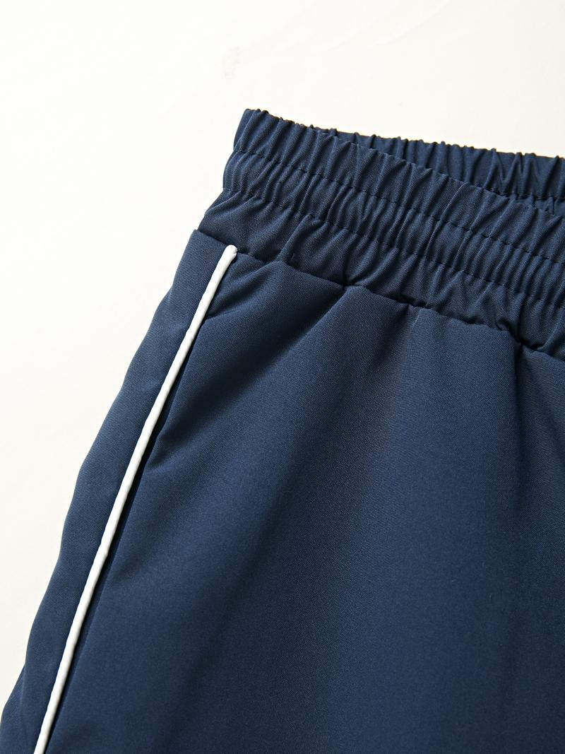 Vintage Piping Wide Leg Parachute Pants Product Image