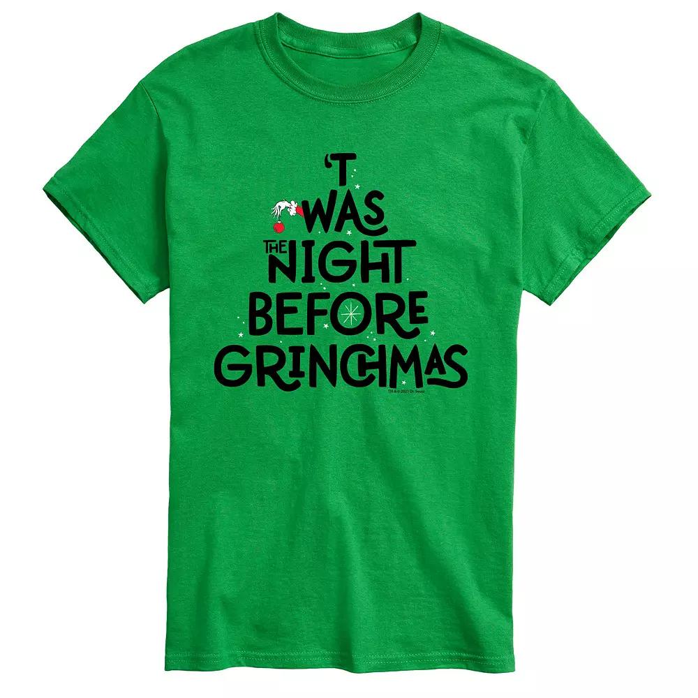 Big & Tall The Night Before Grinchmas Tee, Men's,  Product Image
