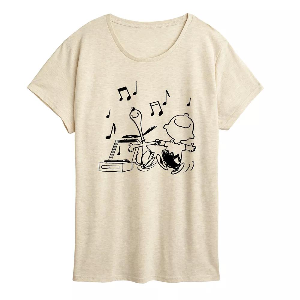 Women's Peanuts Snoopy & Charlie Brown Dancing Graphic Tee,  Product Image