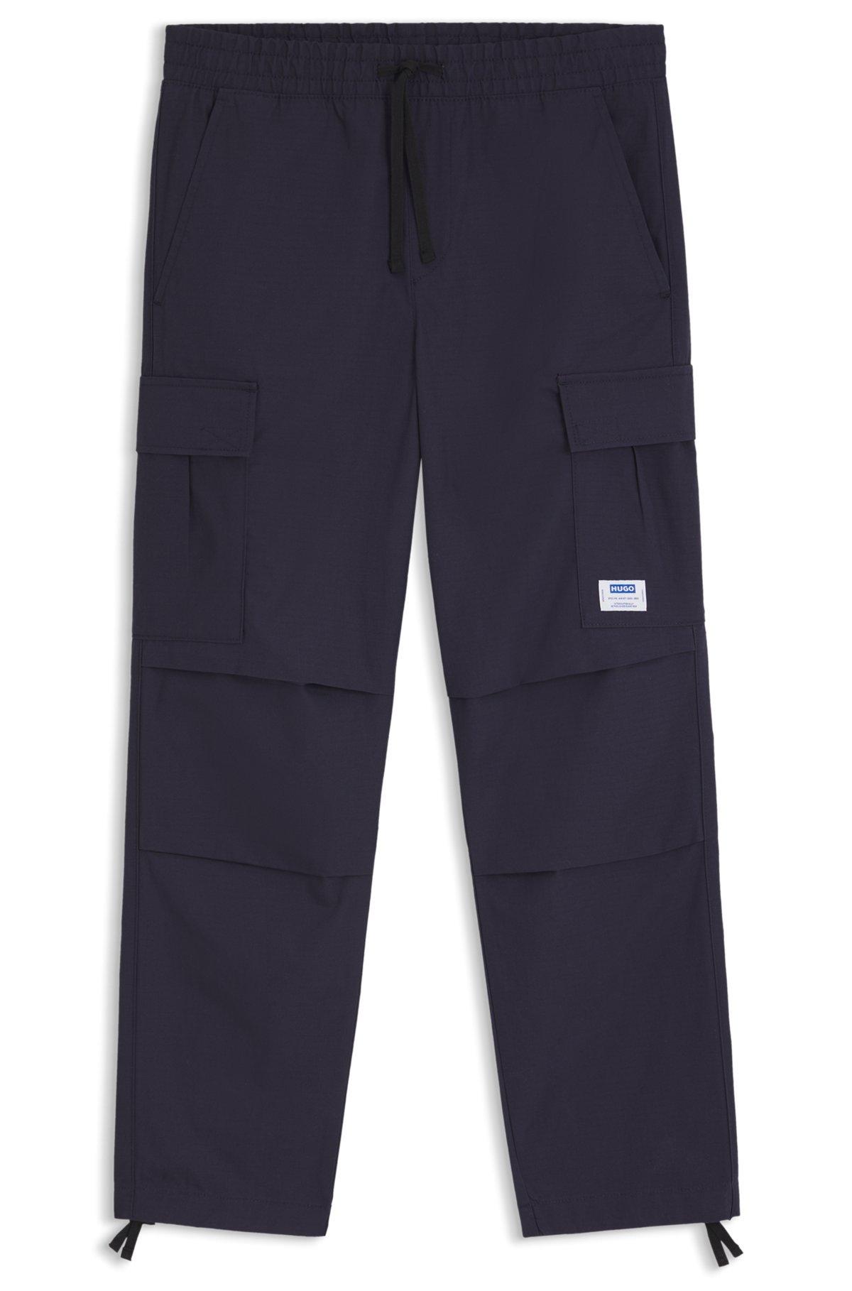 Relaxed-fit trousers in ripstop fabric Product Image
