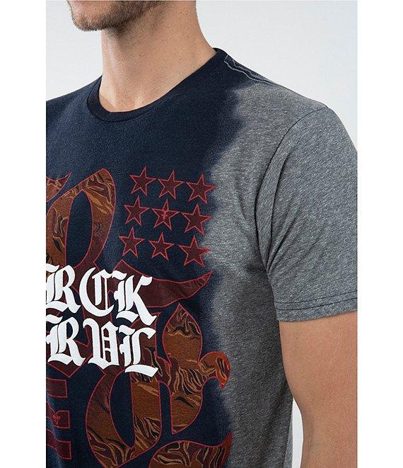 Rock Revival Side Dip-Dyed Short-Sleeve T-Shirt Product Image