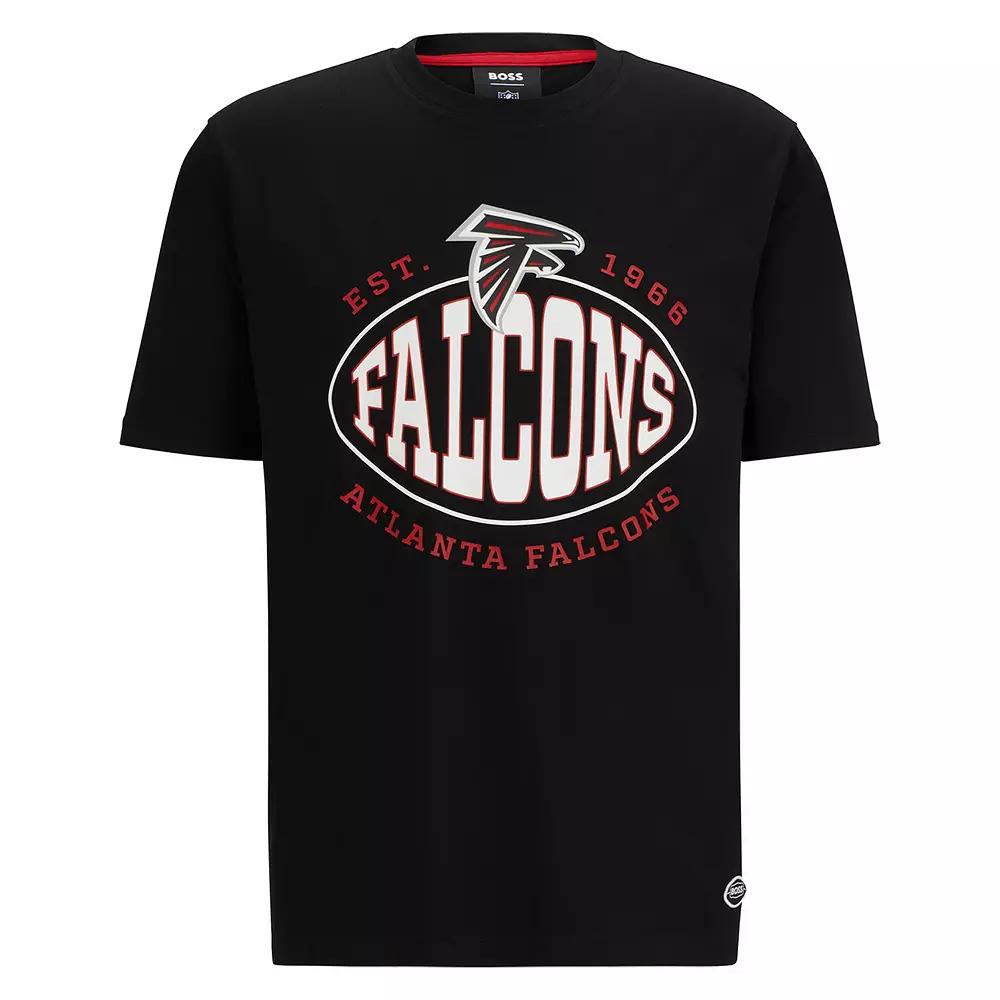Men's BOSS X NFL Black Atlanta Falcons Trap T-Shirt,  Product Image