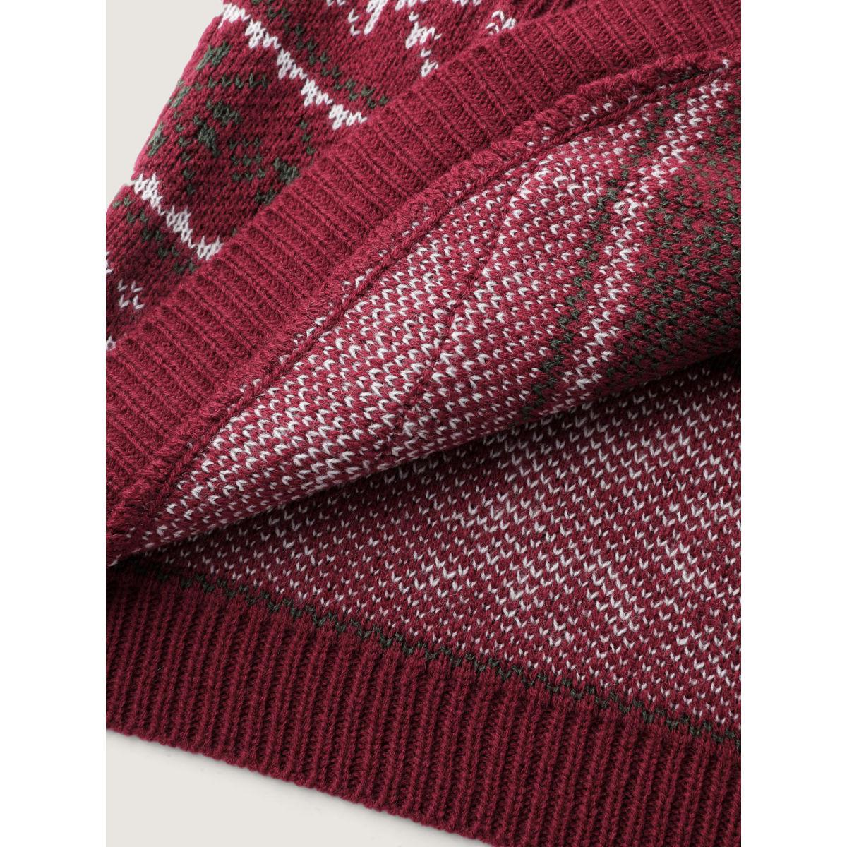 Plus Size Holiday Curvy Hem Ribbed Knit Cardigan Scarlet Women Leisure Loose Long Sleeve Casual Cardigans BloomChic 10/M Product Image