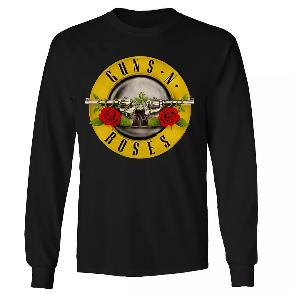 Men's Guns n' Roses Classic Bullet Long Sleeve Tee, Size: Small, Black Product Image