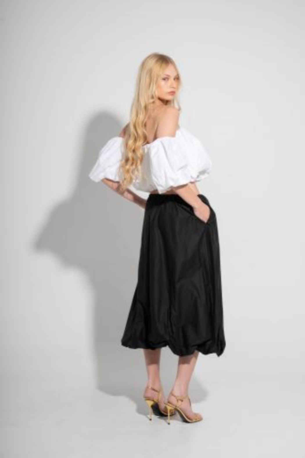 Nyla Bubble Hem Maxi Skirt Product Image
