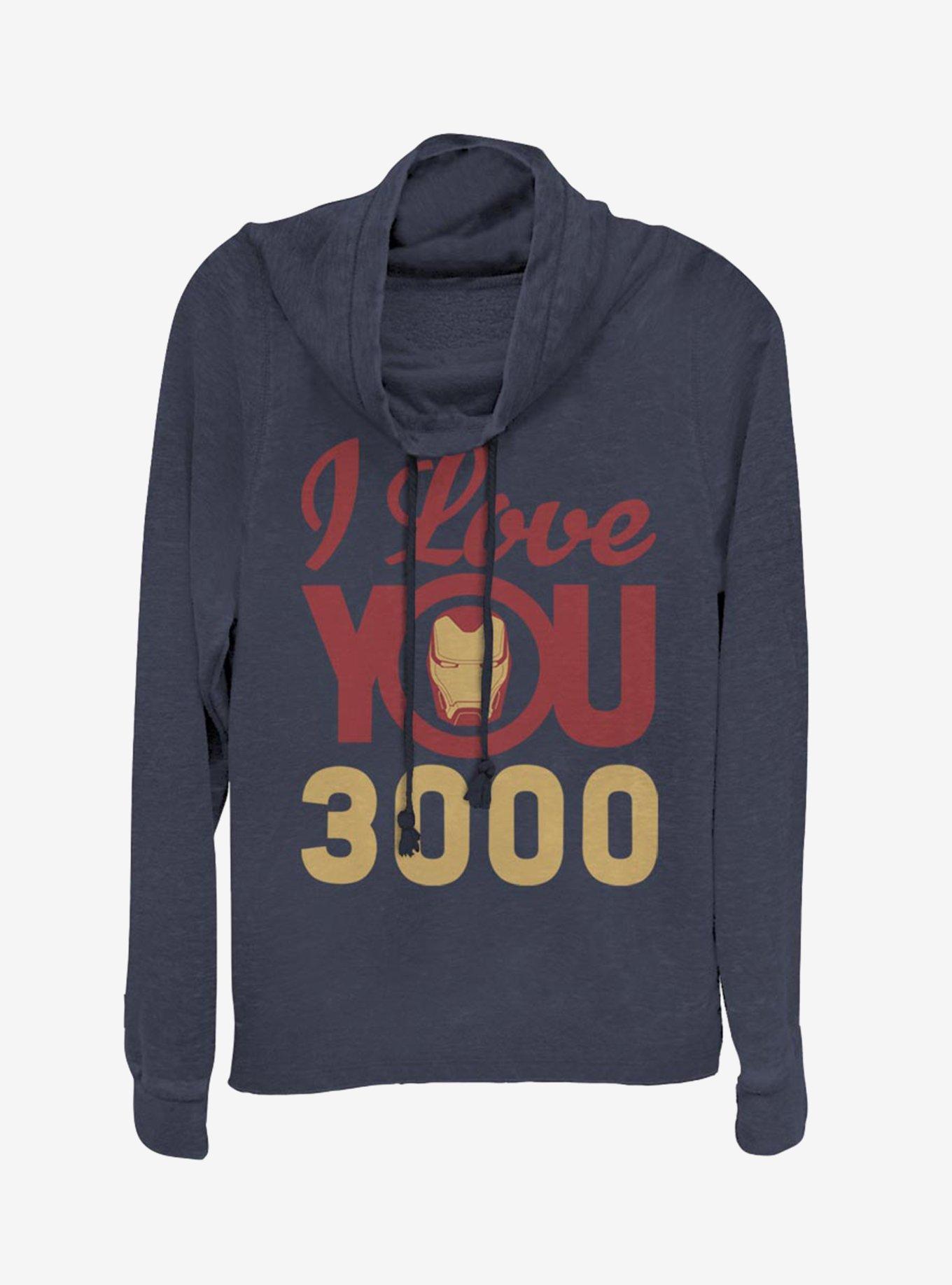 Marvel Avengers: Endgame Iron Man 3000 Icon Face Cowl Neck Long-Sleeve Girls Top Product Image