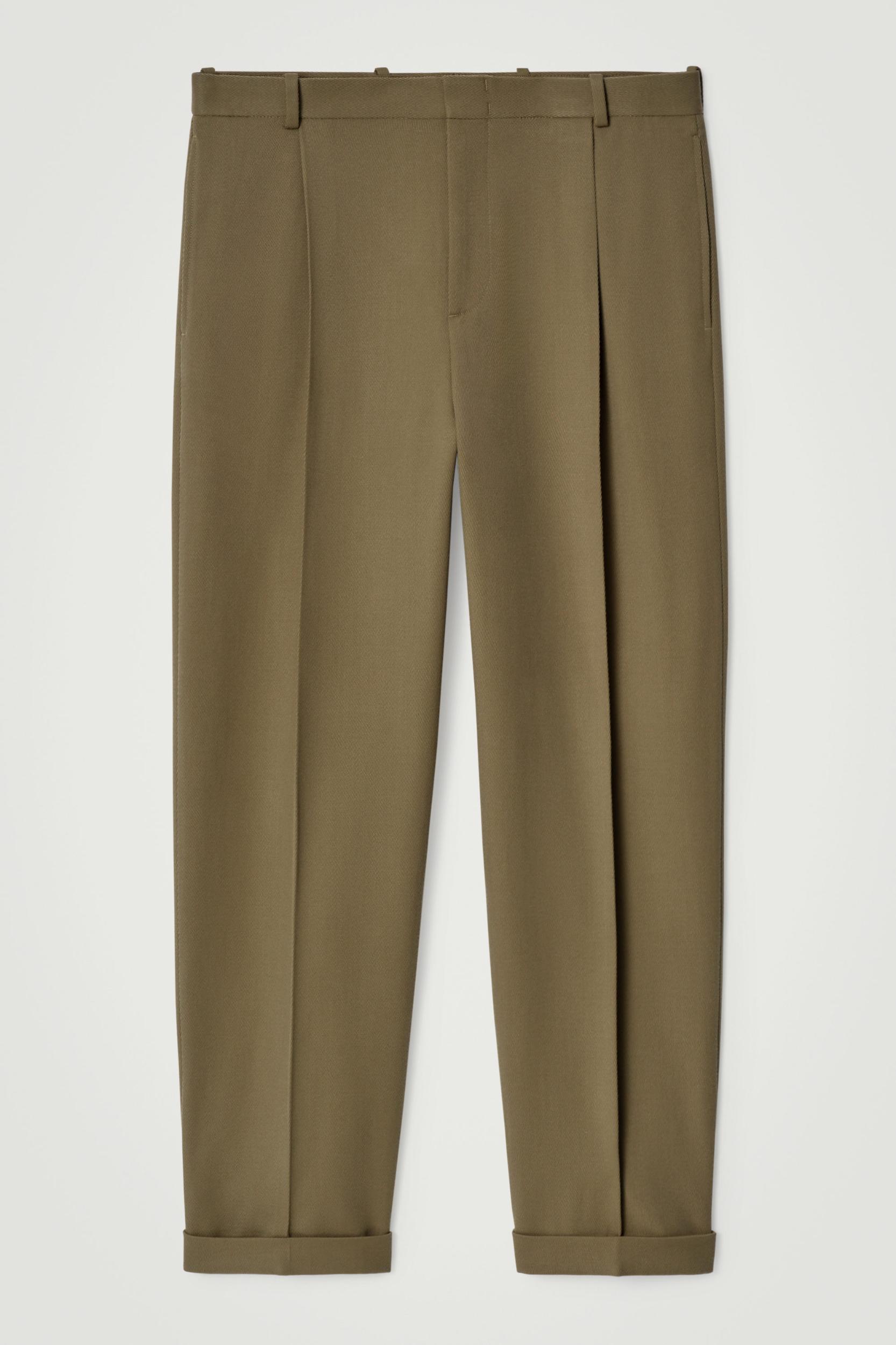 WOOL-TWILL TURN-UP PANTS Product Image