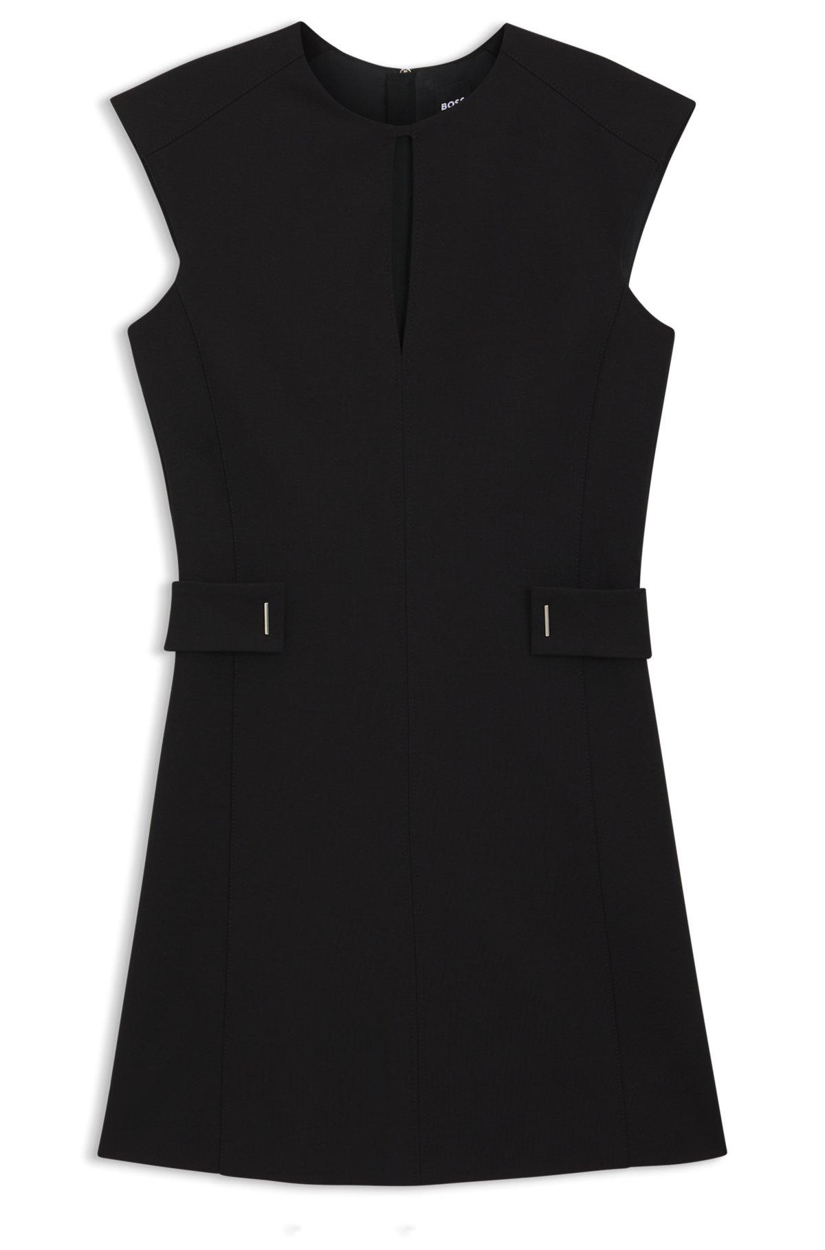BOSS - Shift dress with belt detail - Black Product Image