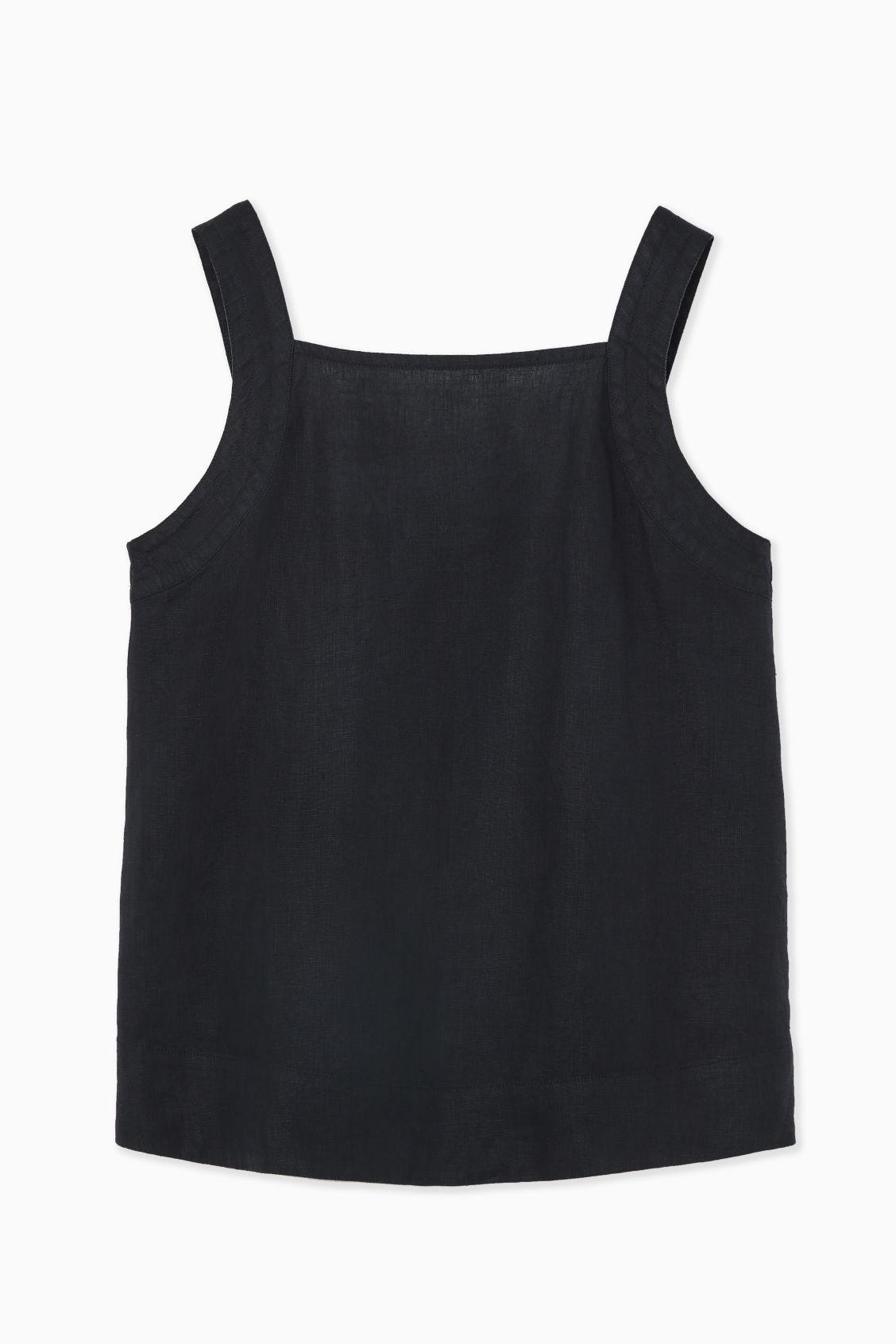 TIE-BACK LINEN TOP Product Image