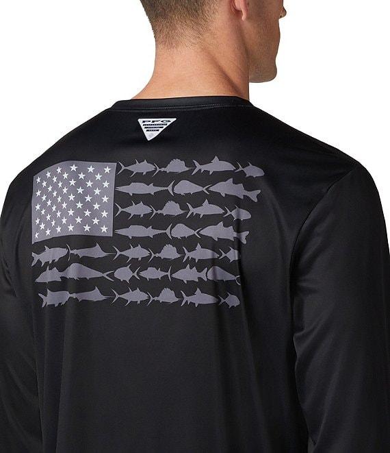 Columbia PFG Terminal Tackle Fish Flag Long Sleeve Graphic T-Shirt Product Image