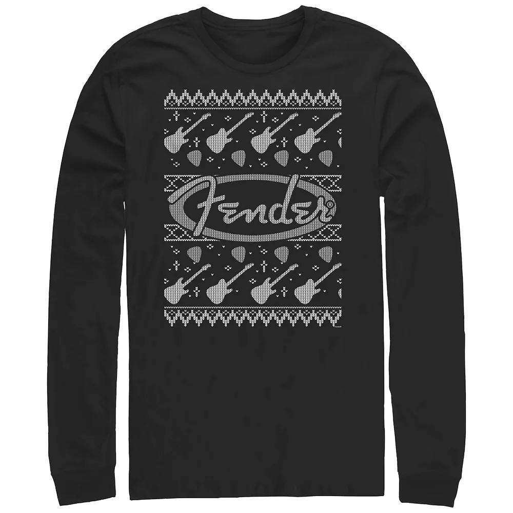 Big & Tall Fender Christmas Sweater Long Sleeve Graphic Tee, Men's,  Product Image
