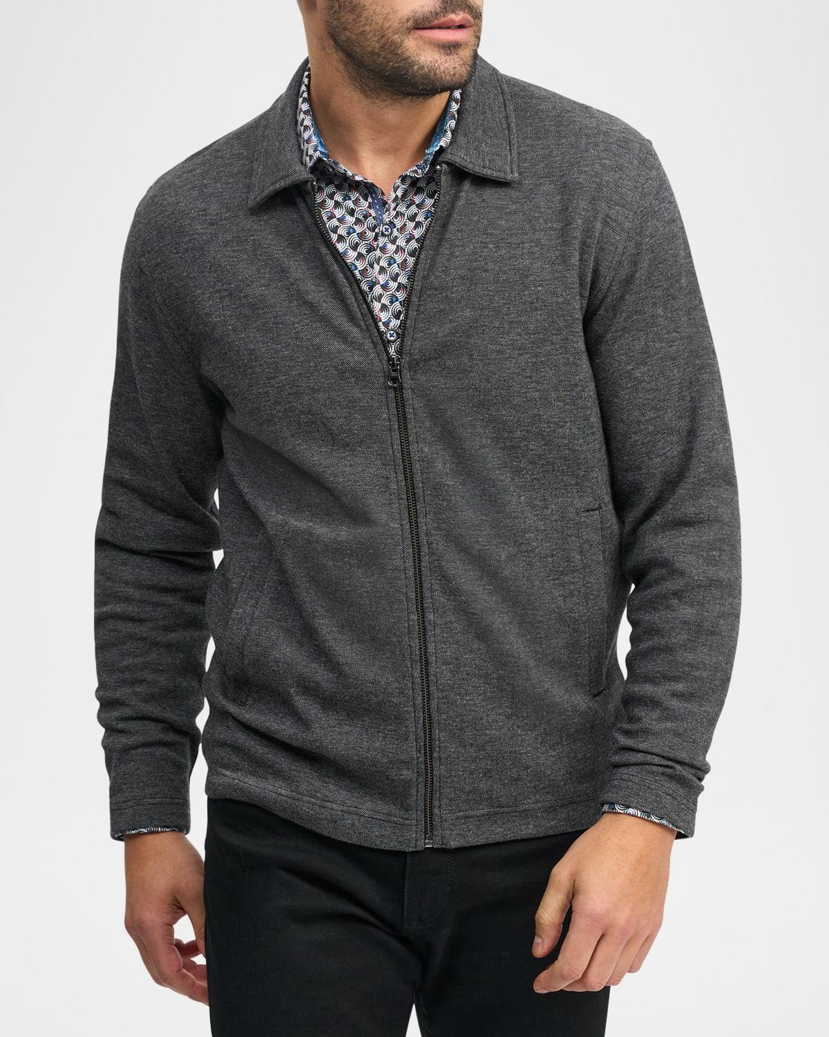 Mens Dorven Cotton Knit Full-Zip Sweater Product Image
