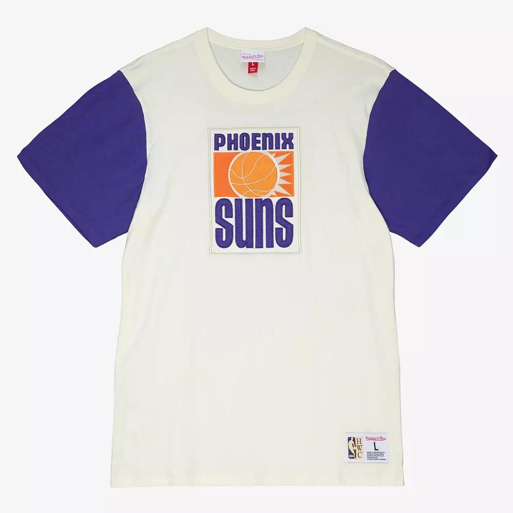 Men's Mitchell & Ness Cream Phoenix Suns Color Block T-Shirt,  Product Image