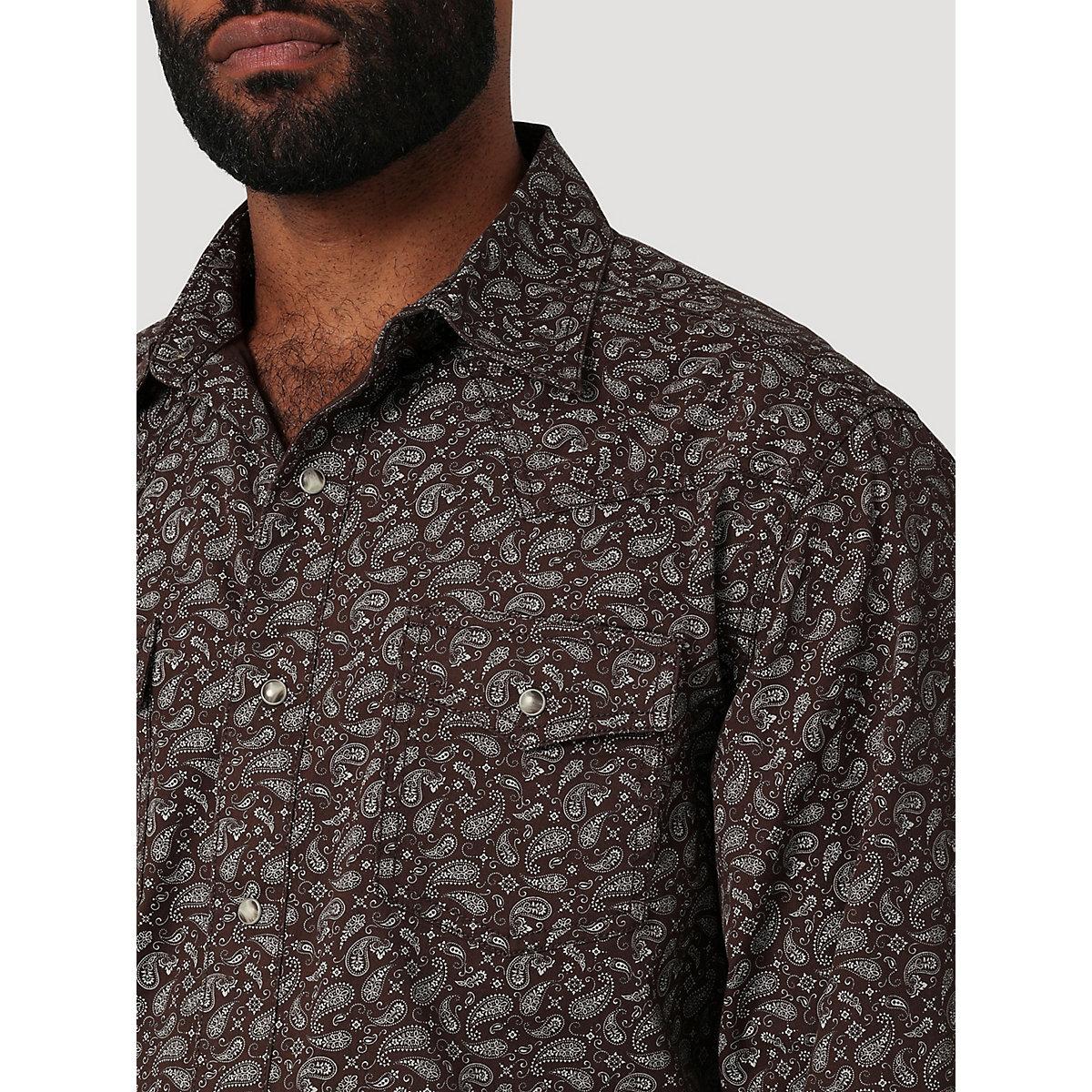 Men's Wrangler Retro Premium Western Snap Print Shirt | Men's SHIRTS | Wrangler® Product Image