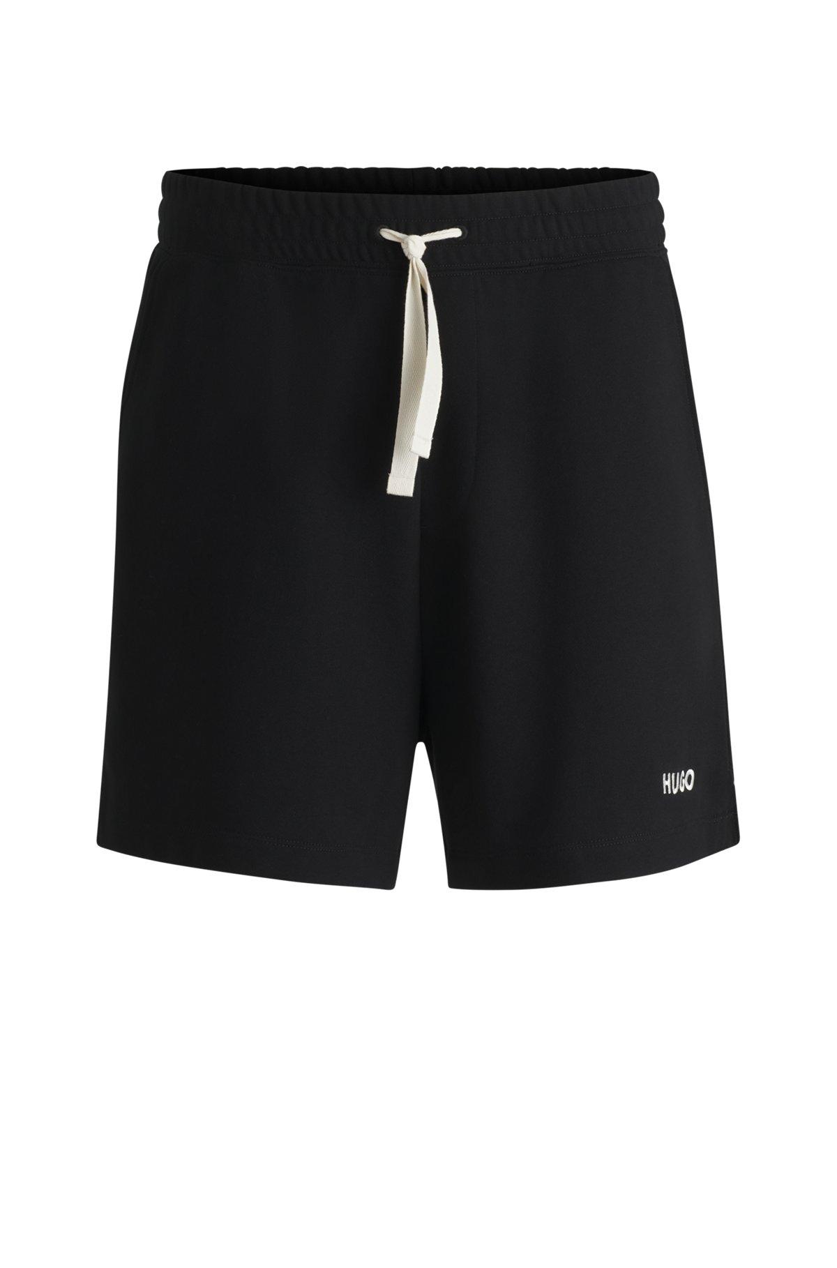 Cotton-terry shorts with contrast logo Product Image