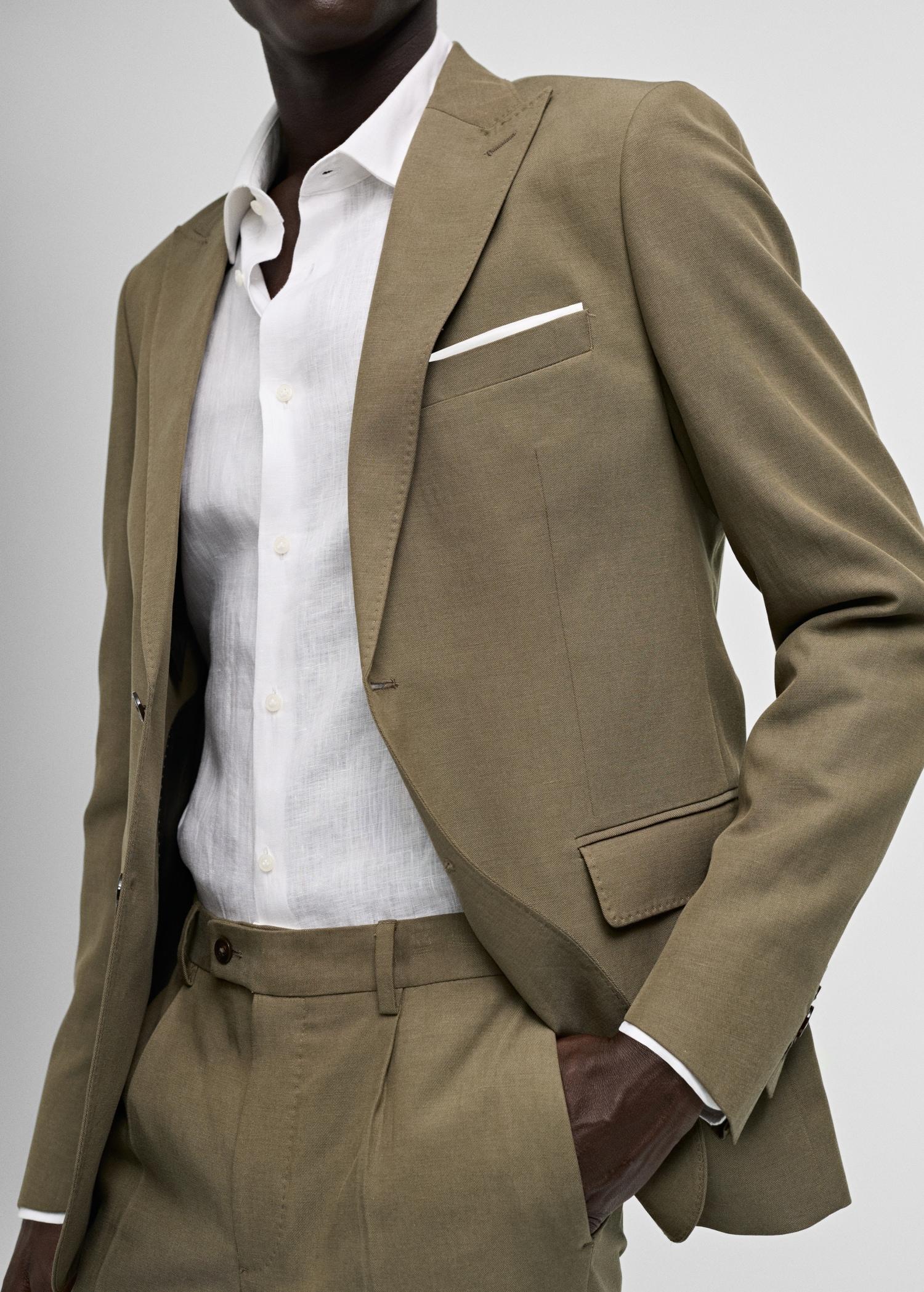 Slim-fit Tencel™ blend suit jacket - Men | MANGO USA Product Image