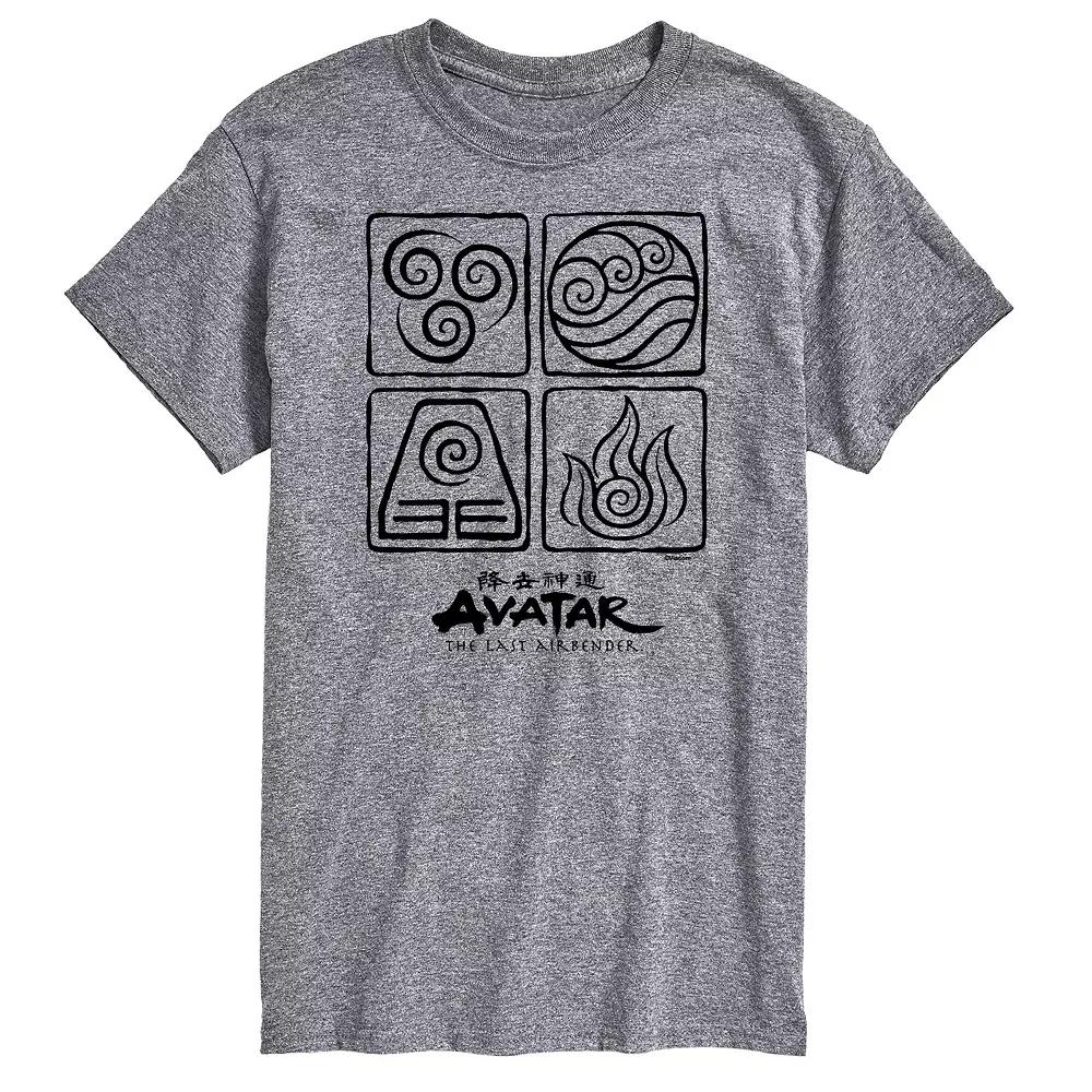Big & Tall Avatar The Last Airbender Four Elements Graphic Tee, Men's,  Product Image