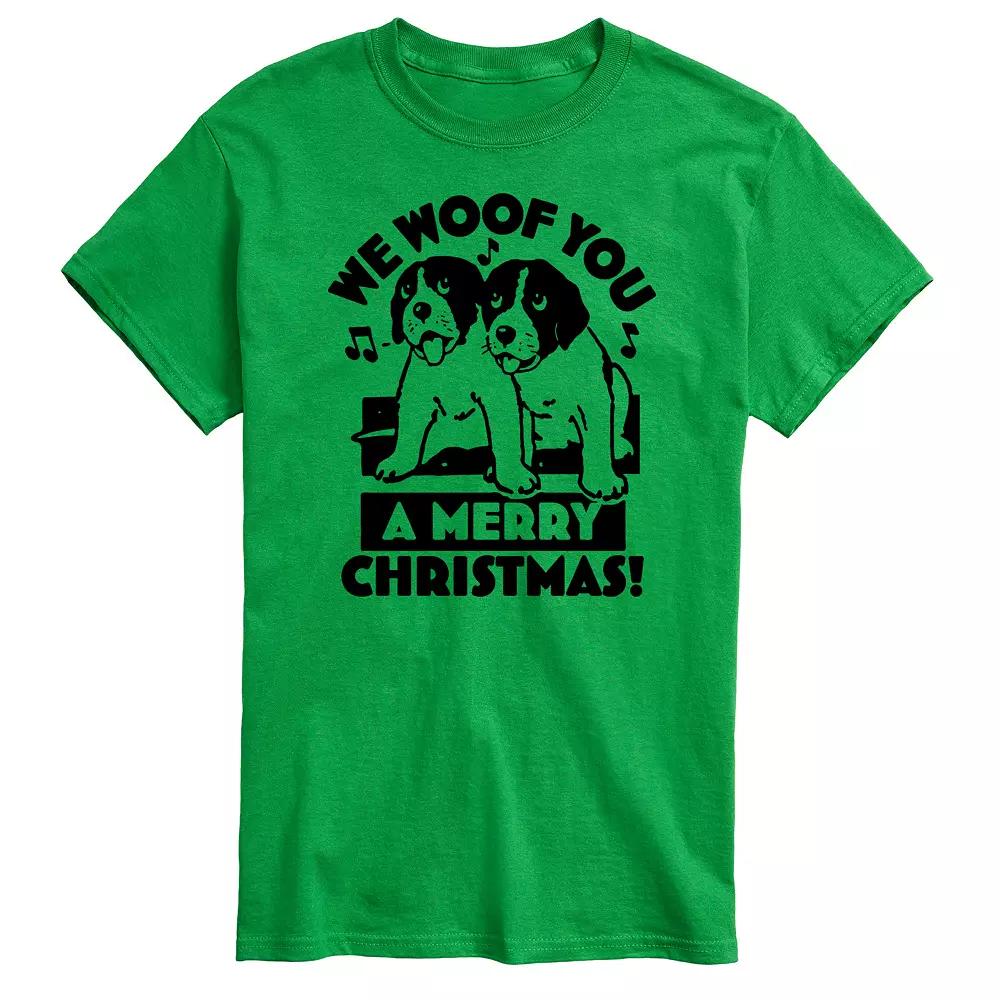 Men's We Woof You Merry Christmas Graphic Tee,  Product Image