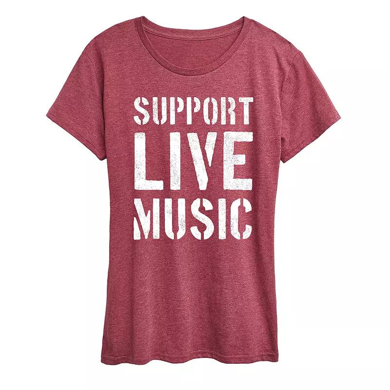 Women's Support Live Music Graphic Tee,  Product Image