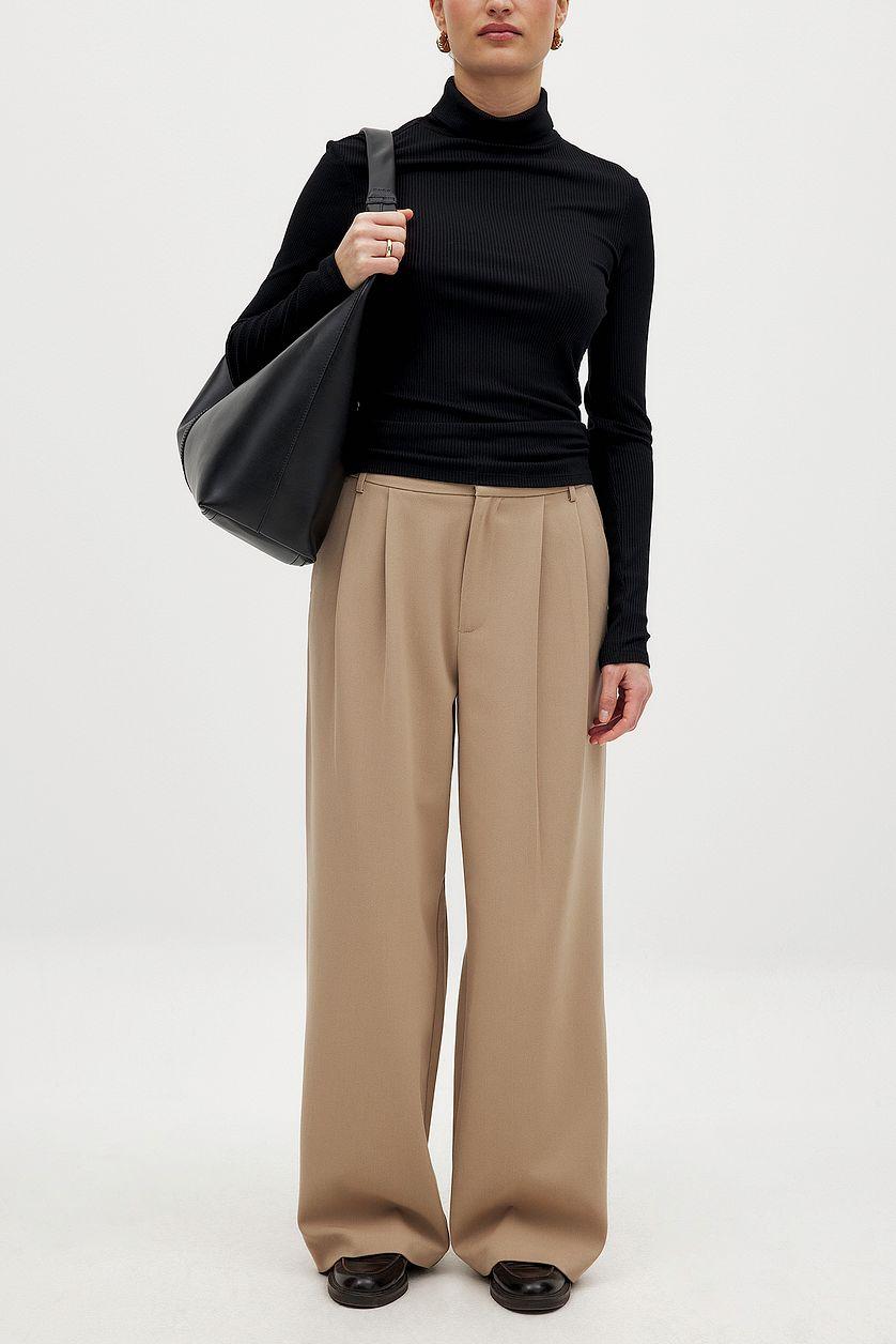 Gold Button Suit Pants Product Image