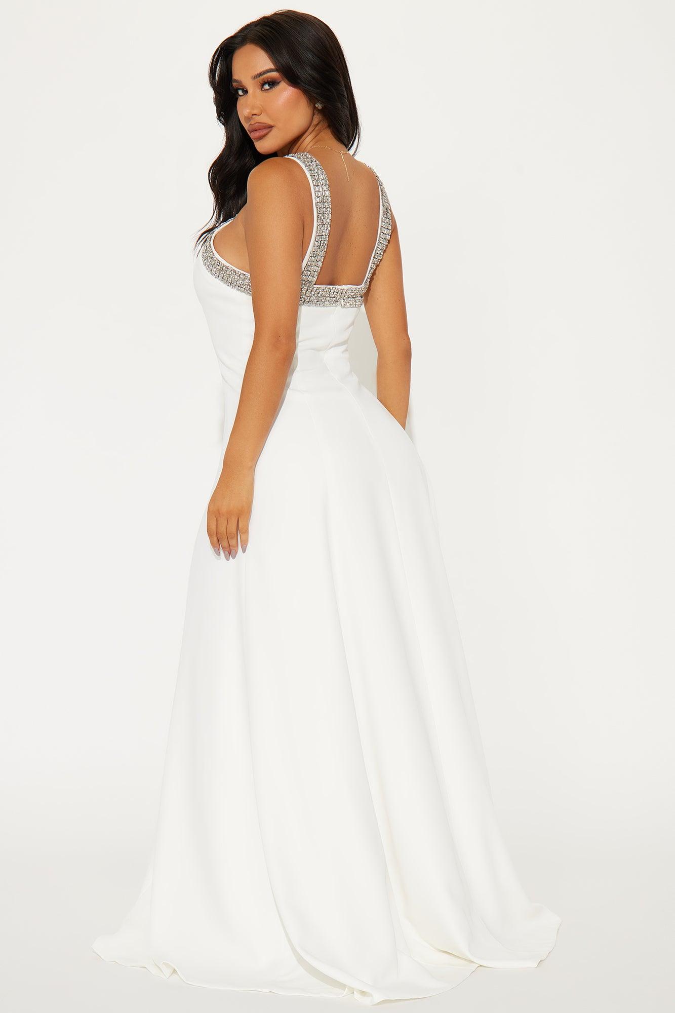 Grace Embellished Maxi Dress - White Product Image