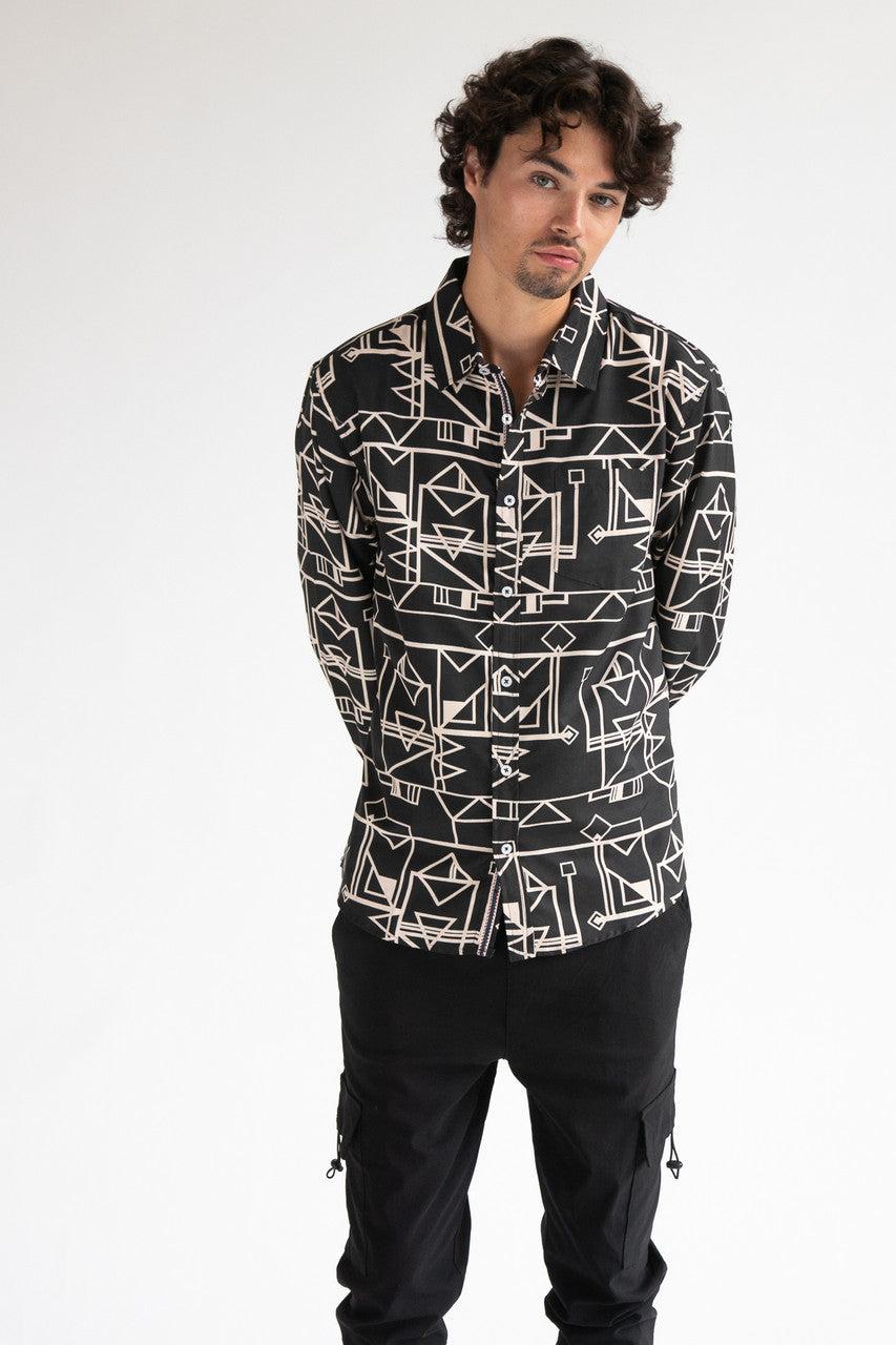 70's Geometric Button Up Shirt Product Image