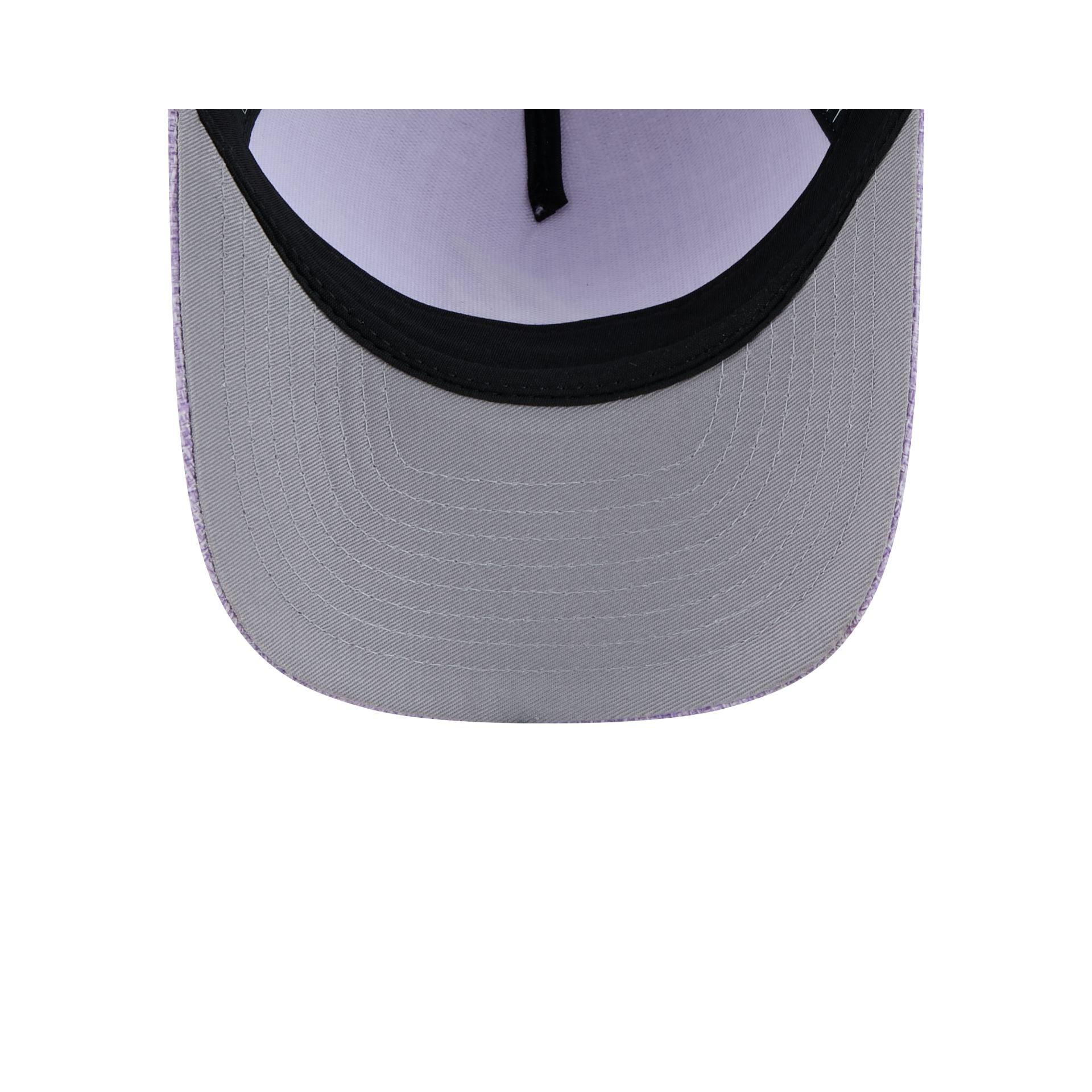 Atlanta Braves Cotton Weave Purple 9FORTY M-Crown A-Frame Snapback Hat Male Product Image