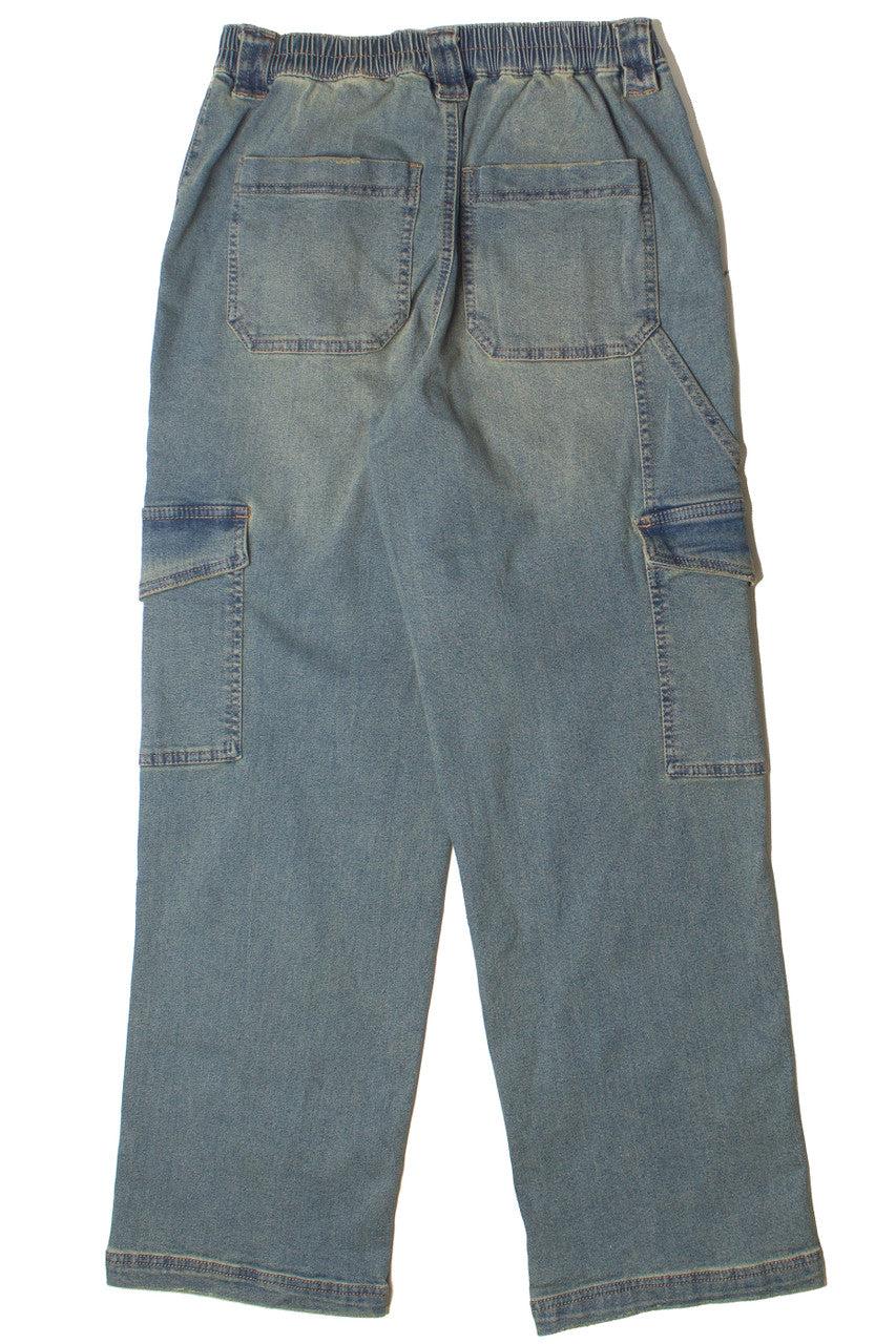 Grunge Wash Cargo Skater Jeans Product Image