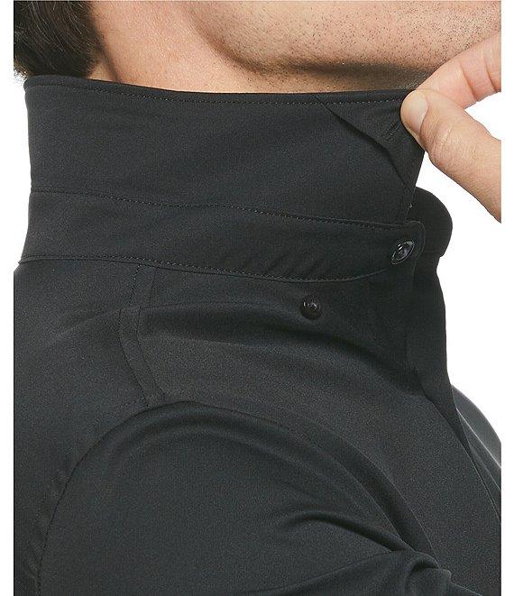 Perry Ellis Slim-Fit Performance Stretch Solid Long Sleeve Woven Shirt Product Image