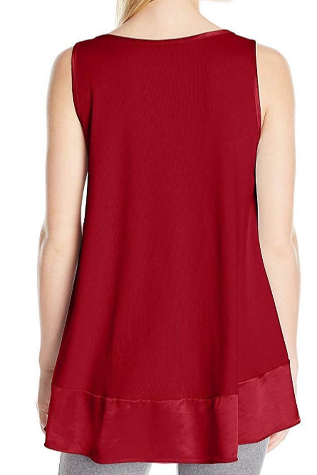 NATALIE SATIN RUFFLE TANK Product Image