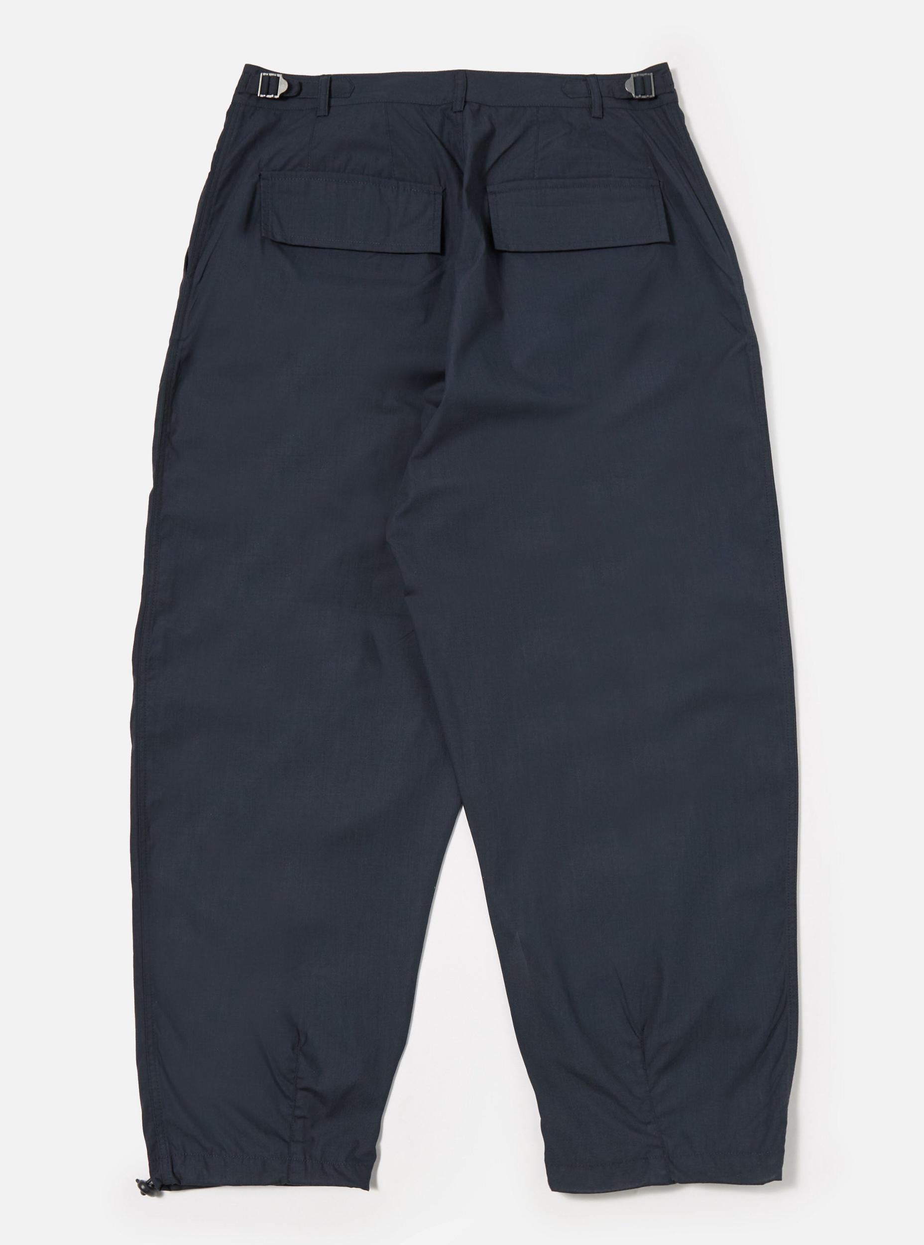 Universal Works Loose Pilot Trouser in Navy Recycled Polytech Product Image