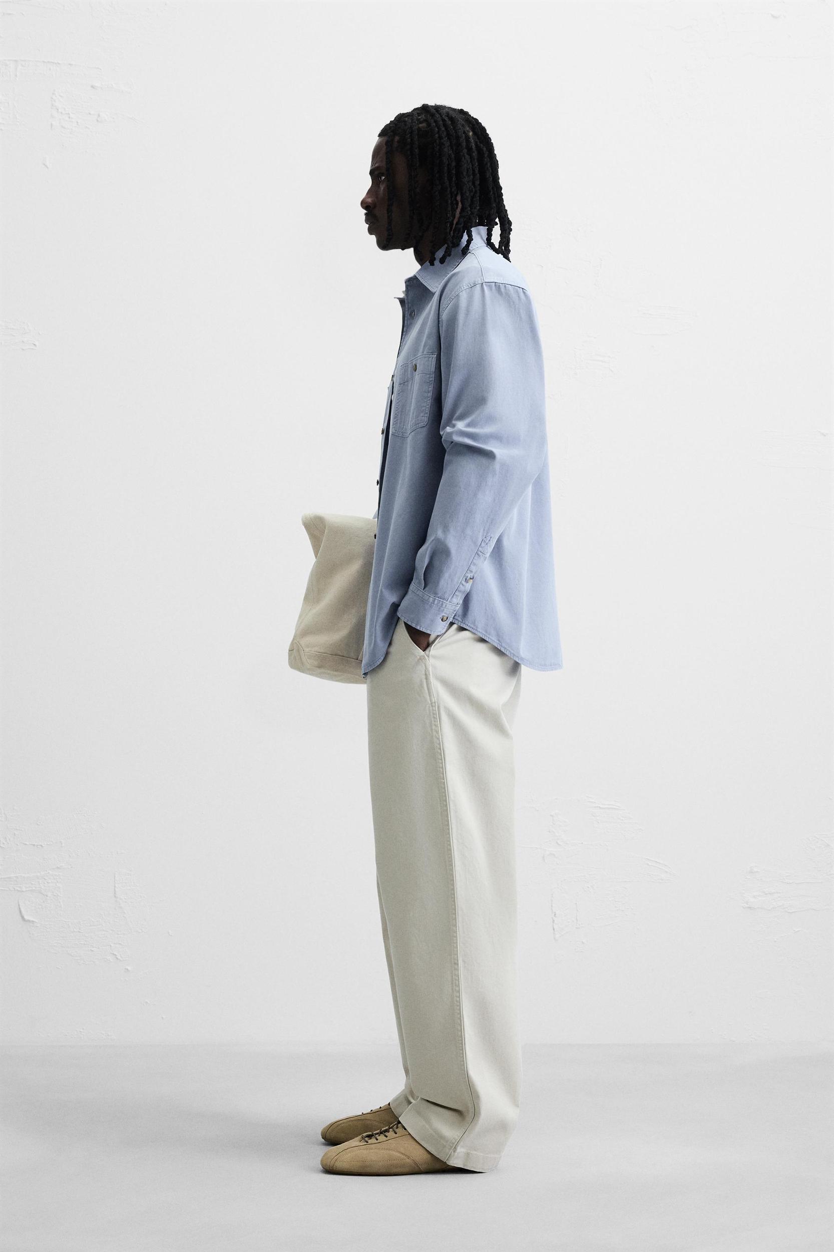 RELAXED FIT WASHED SHIRT Product Image