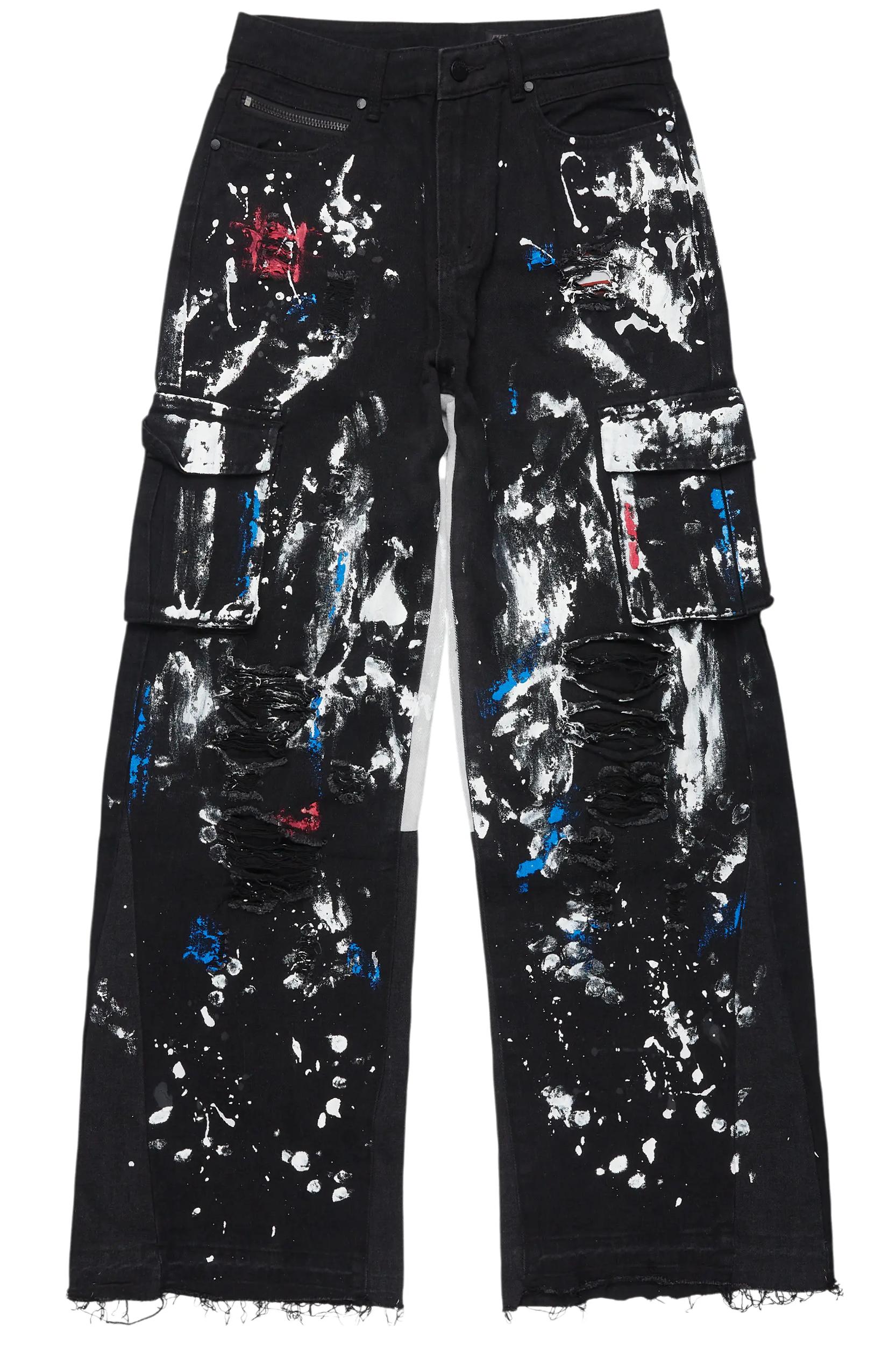 Dallin Black Painter Baggy Cargo Jean Male Product Image