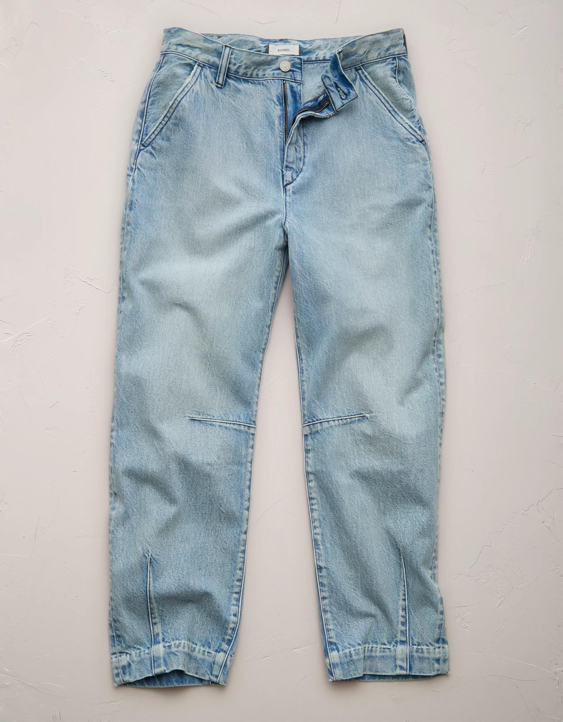 AE77 Premium Pleated Barrel Jean Product Image