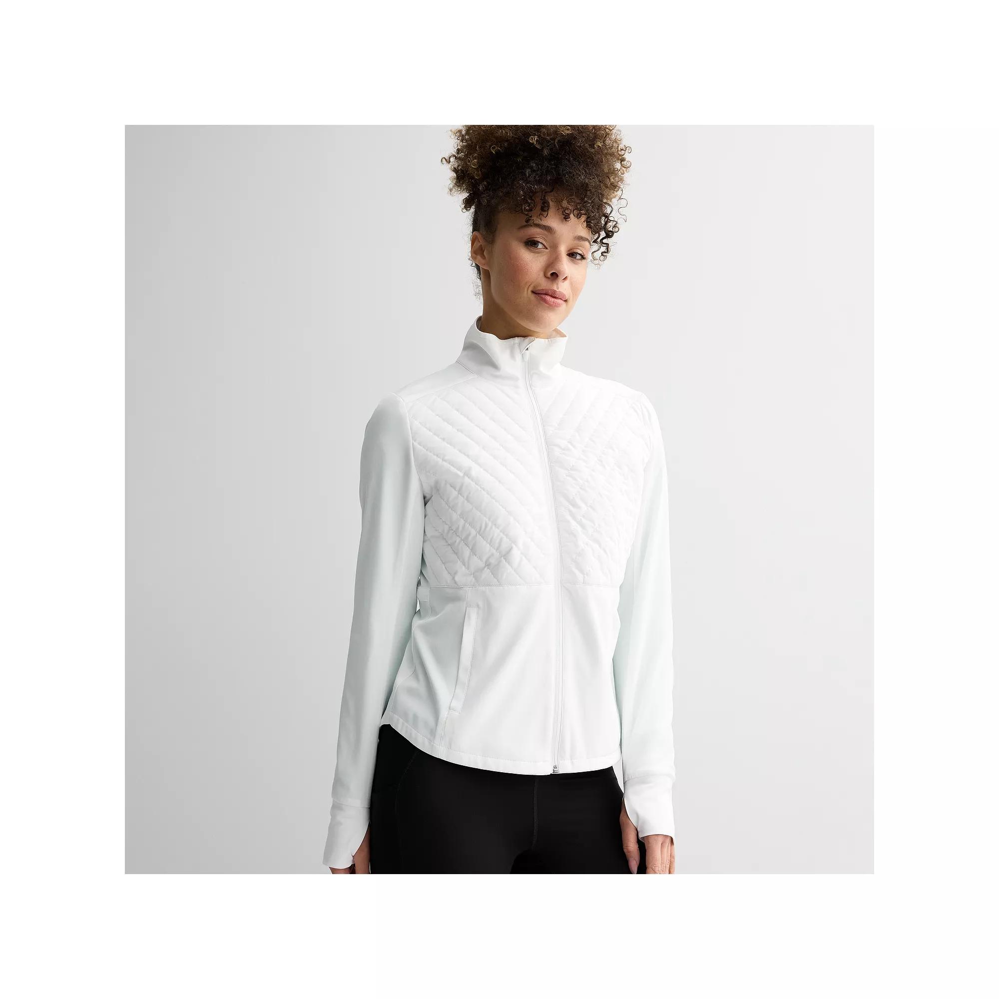 Women's Tek Gear® Woven Mixed Media Jacket, Size: Large, Modern White Product Image