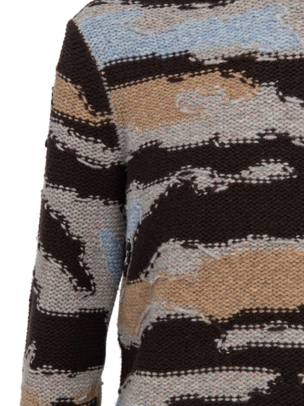 Malty patterned crew-neck sweater Product Image