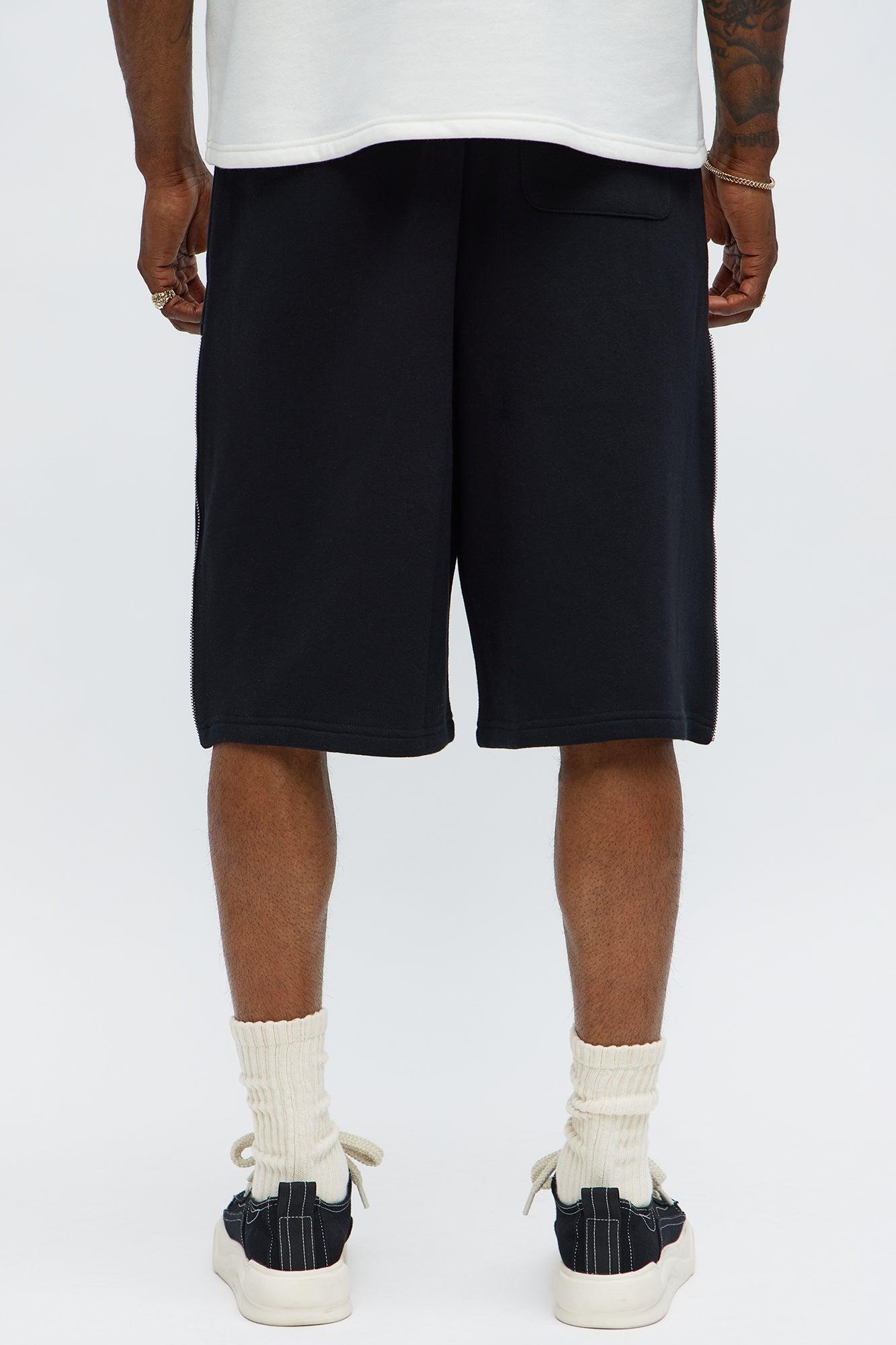 Tyson Baggy Sleaze Studded Shorts - Black Male Product Image