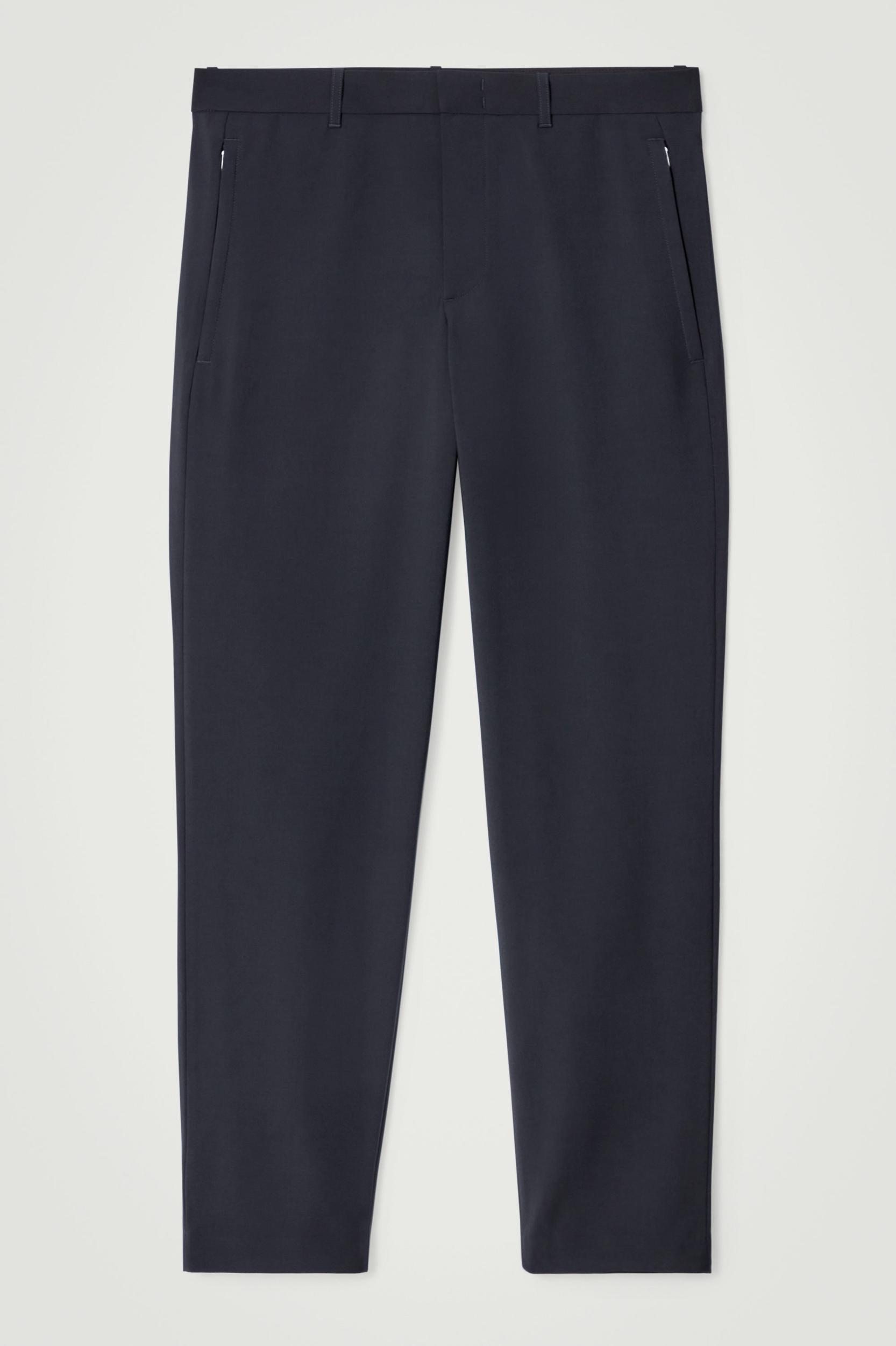 WOOL-BLEND STRAIGHT-LEG PANTS Product Image