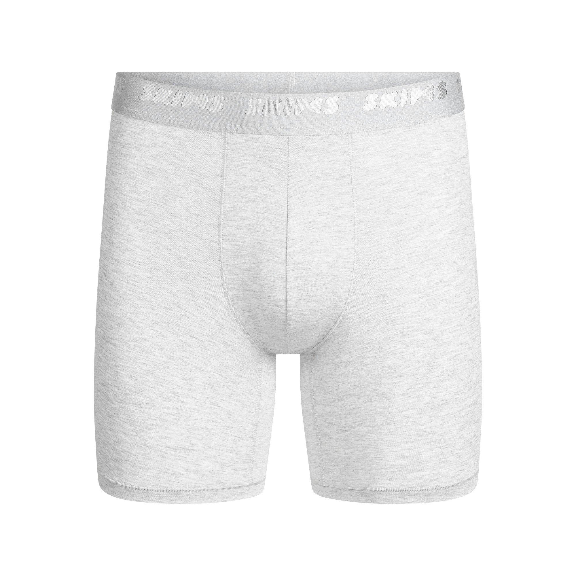 SKIMS STRETCH MENS 5" BOXER BRIEF | LIGHT HEATHER GREY Product Image