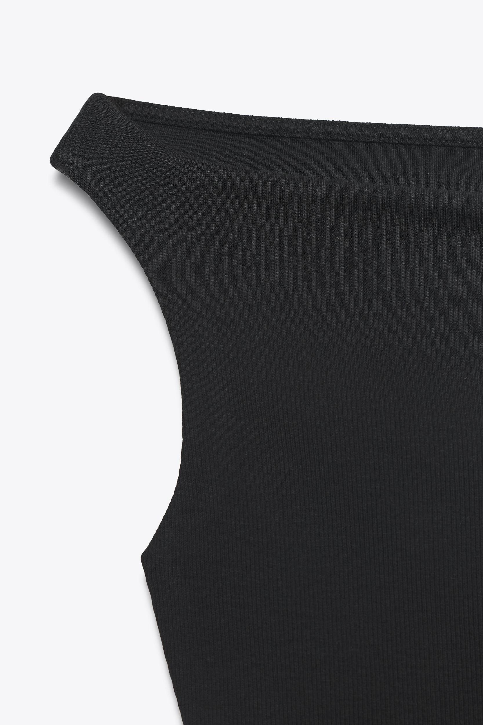 OFF-THE-SHOULDER RIBBED T-SHIRT Product Image