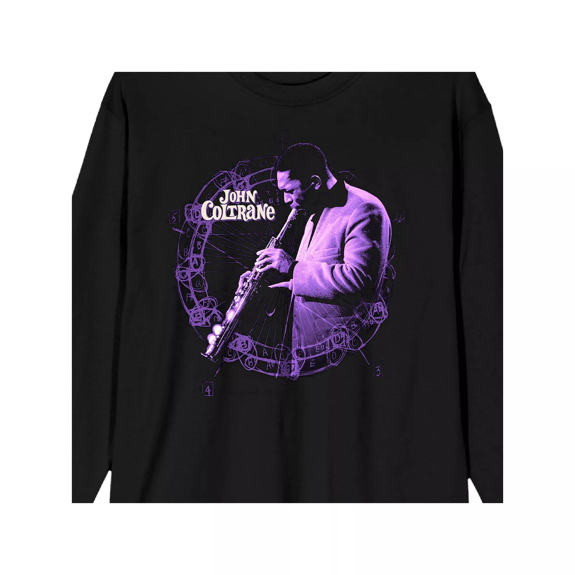 Men's John Coltrane Purple Hue Graphic Tee, Size: Large, Black Product Image