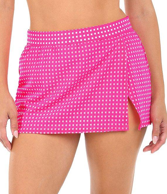 Citrus Picnic Date Side Slit Pull-On Swim Cover-Up Skirt Product Image