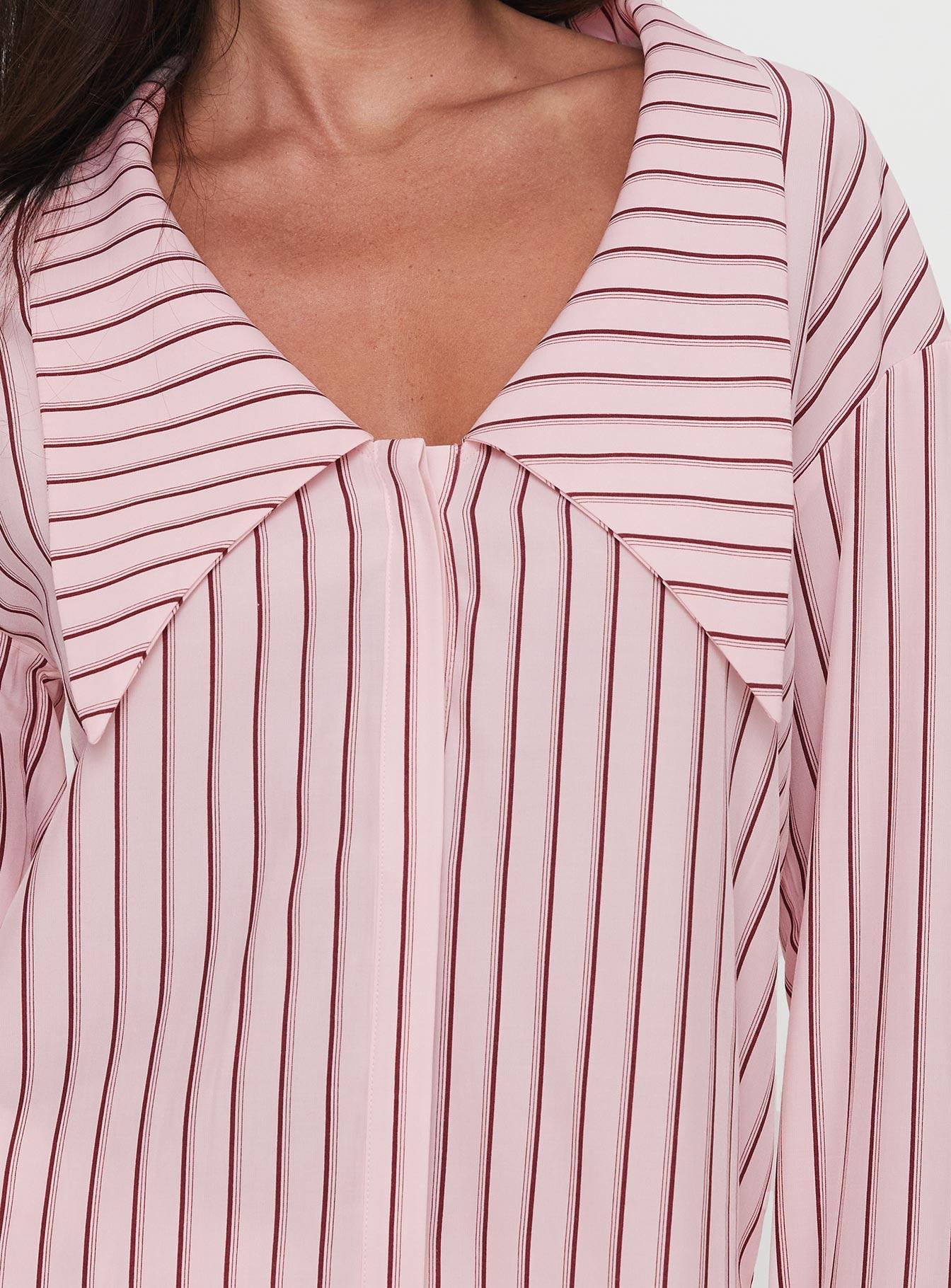 Calistoga Deep Collar Shirt Pink Stripe Product Image