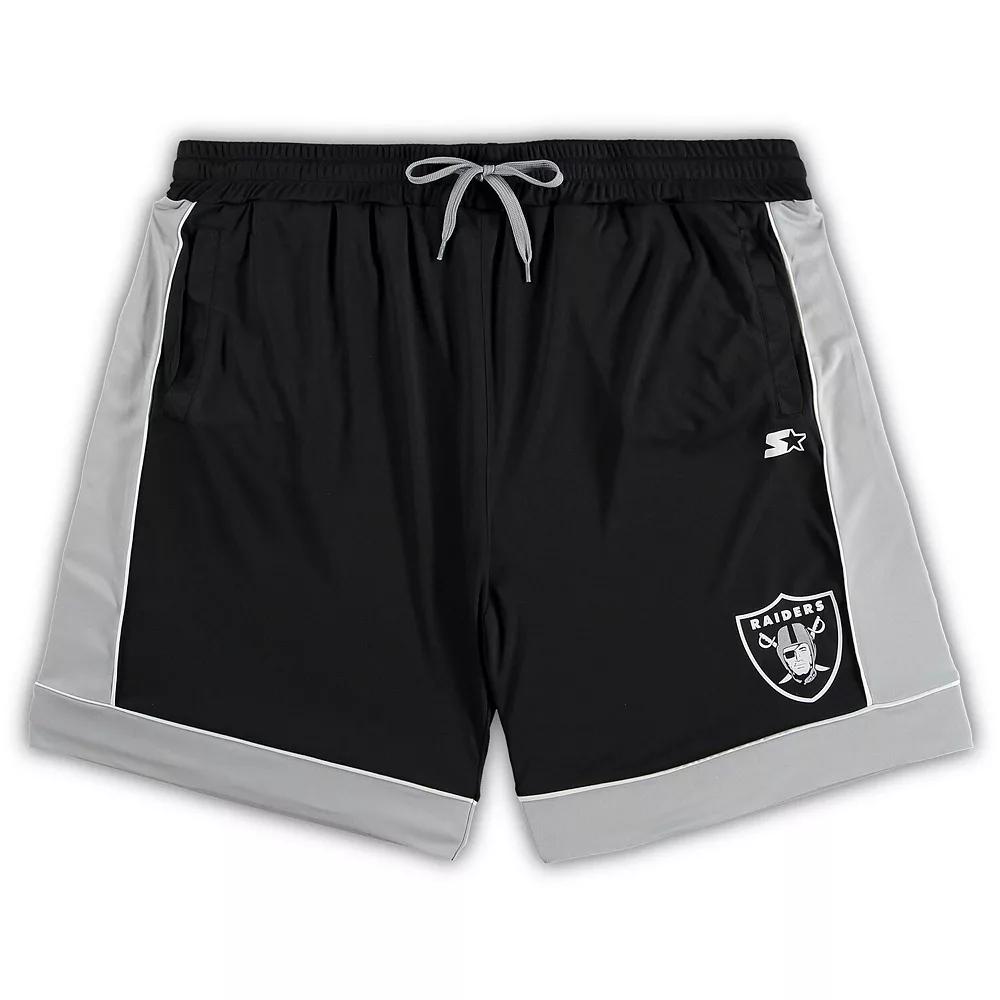 Men's Starter Black/Silver Las Vegas Raiders Fan Favorite Fashion Shorts,  Product Image